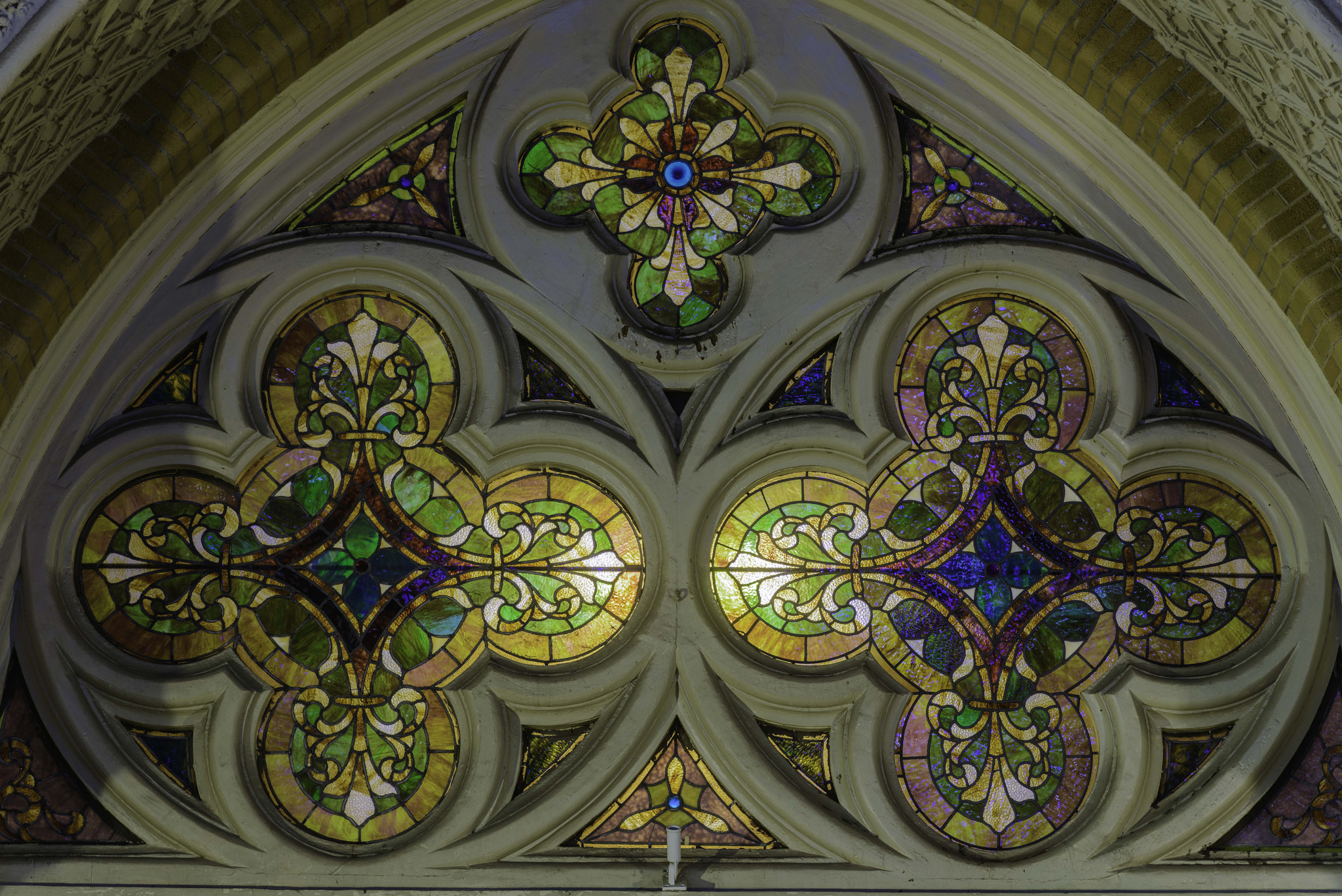 AF Nikkor 180mm f/2.8 IF-ED sample photo. Stained glass dallas downtown church photography