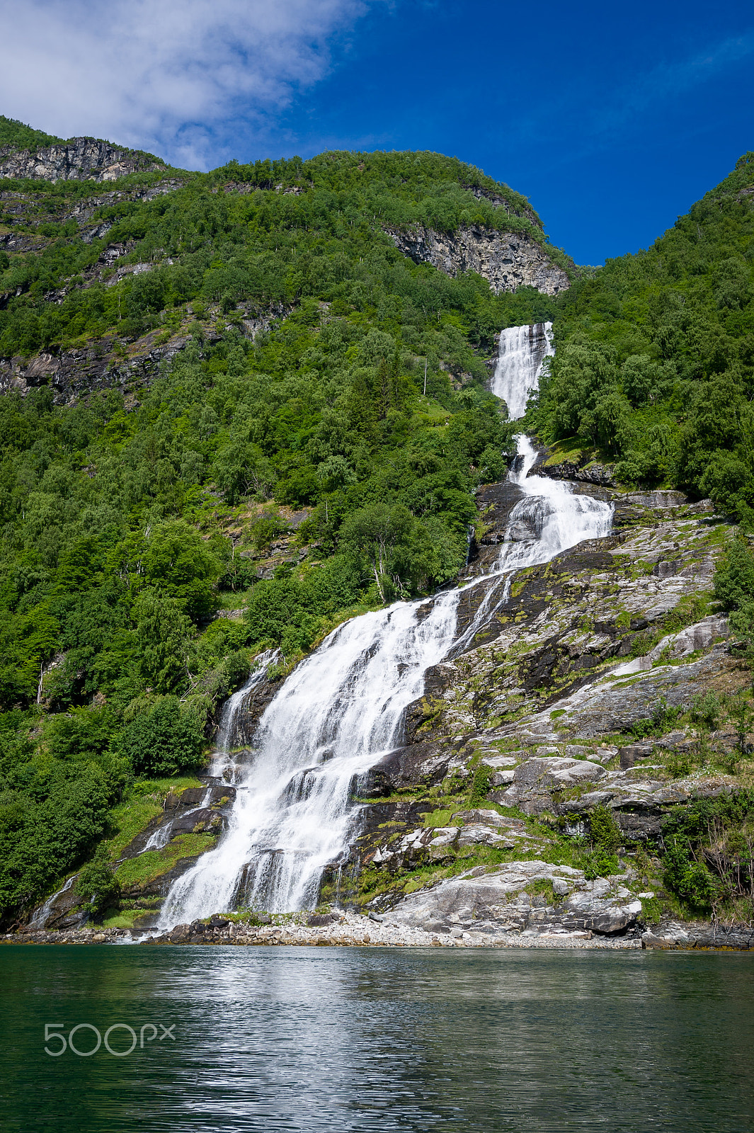 Nikon D3S + Nikon AF-S Nikkor 16-35mm F4G ED VR sample photo. Waterfalls of geiranger fjord, norway. photography