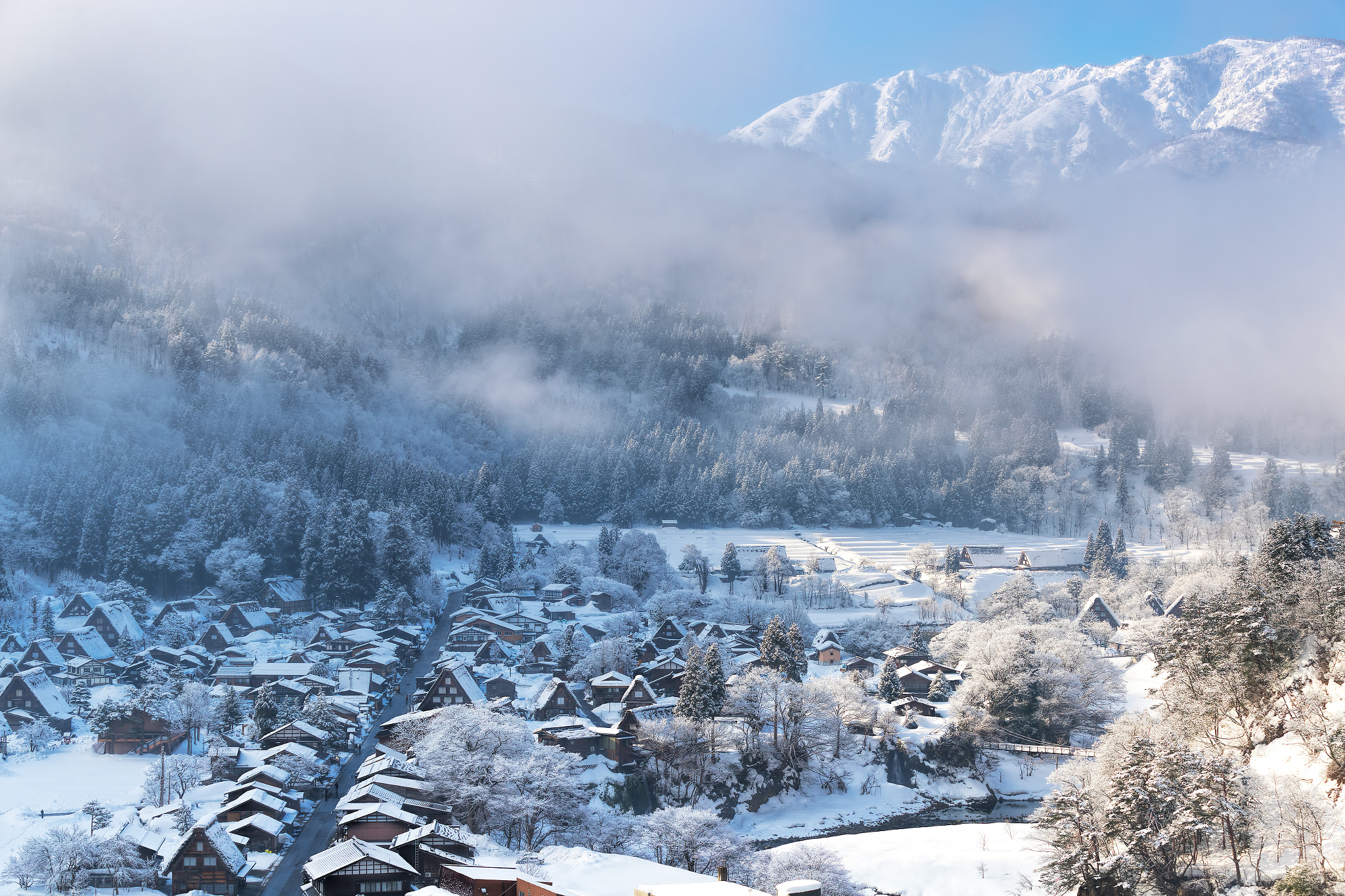 Canon EOS-1D X Mark II sample photo. Shirakawago in snow photography