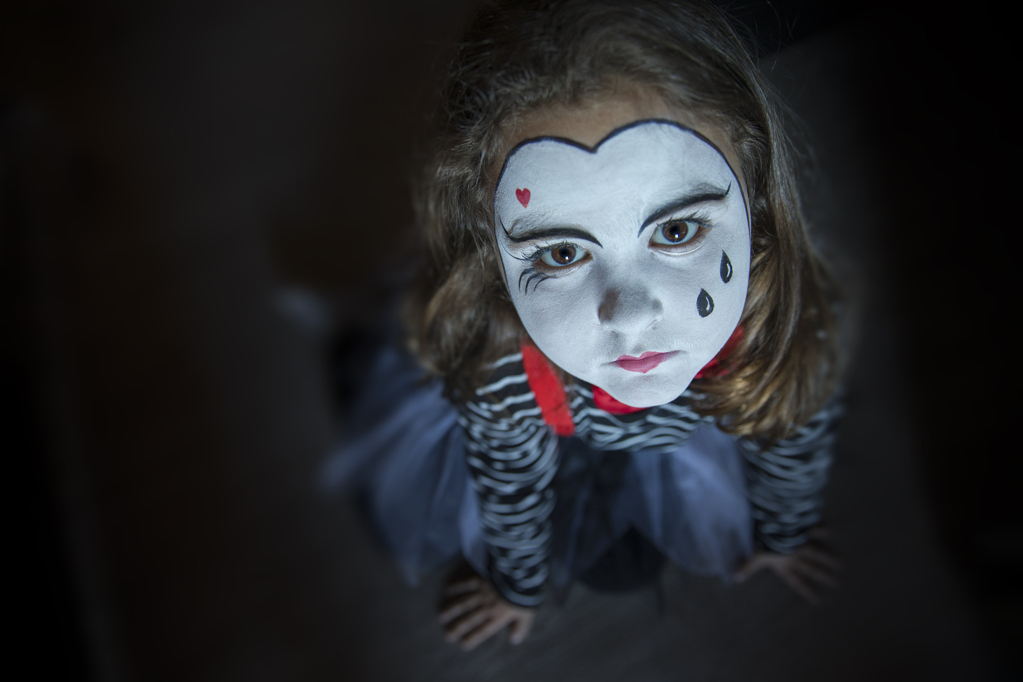 Canon EOS-1D X sample photo. Toledo, spain, five year girl makeup and disguised as clown photography