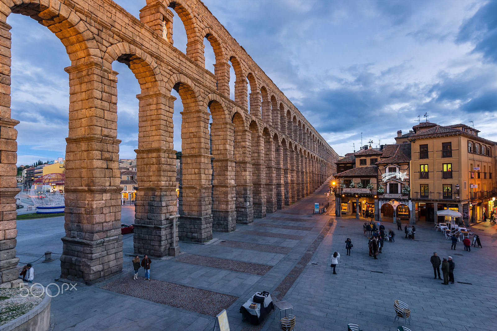 Tamron SP 15-30mm F2.8 Di VC USD sample photo. Acueducto de segovia early blue hour photography