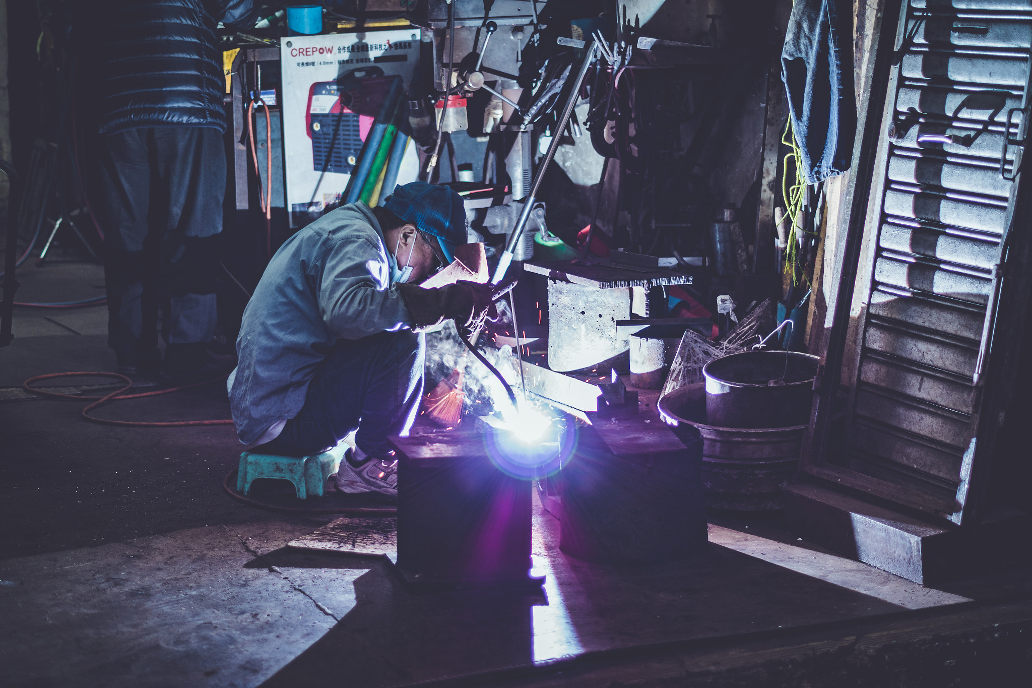 Pentax smc DA 50mm F1.8 sample photo. The welder photography