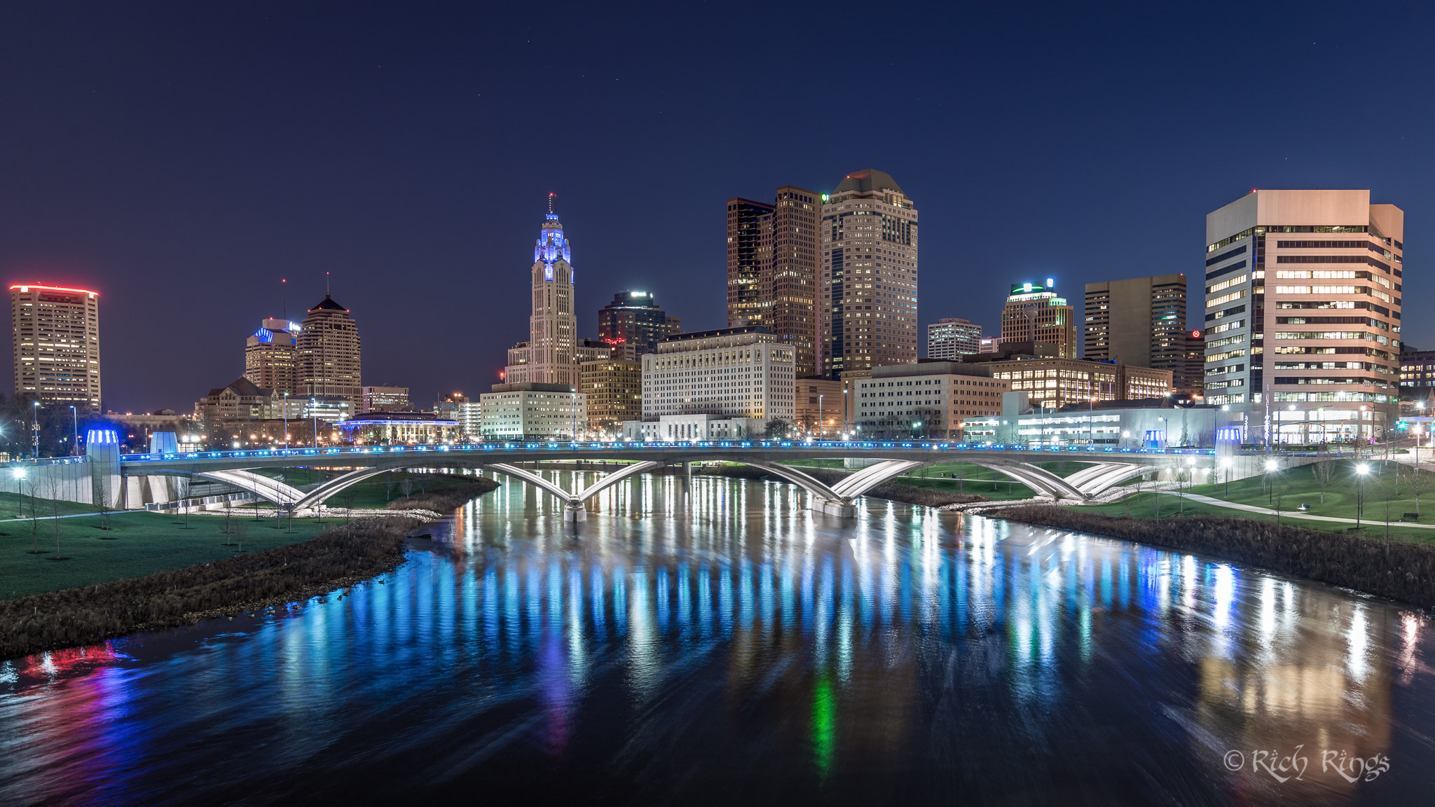 Nikon AF-S Nikkor 18-35mm F3.5-4.5G ED sample photo. Columbus skyline photography