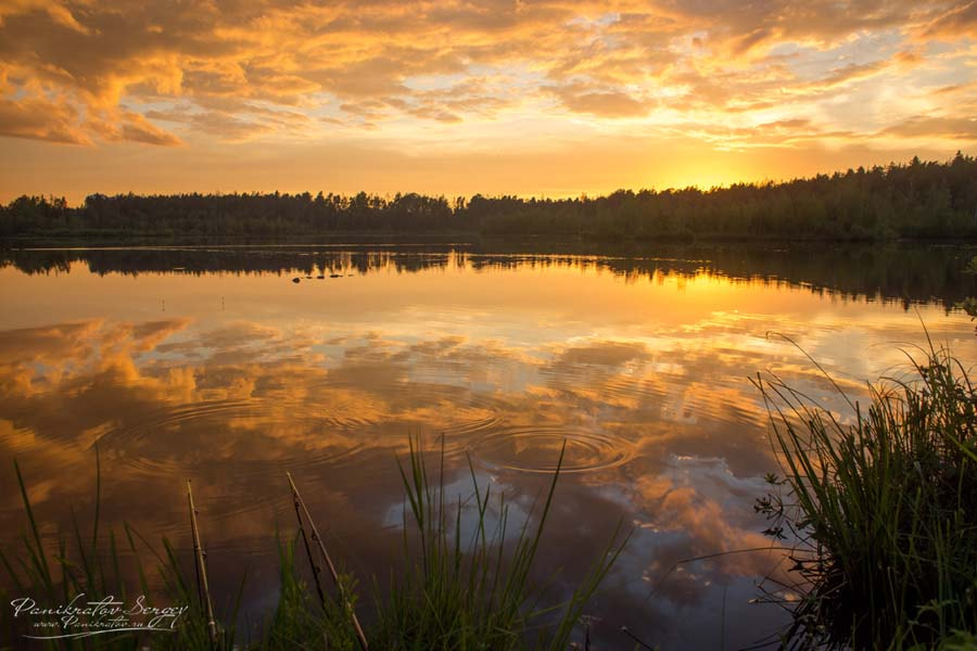Canon EF 28mm F1.8 USM sample photo. Sunset over the lake photography
