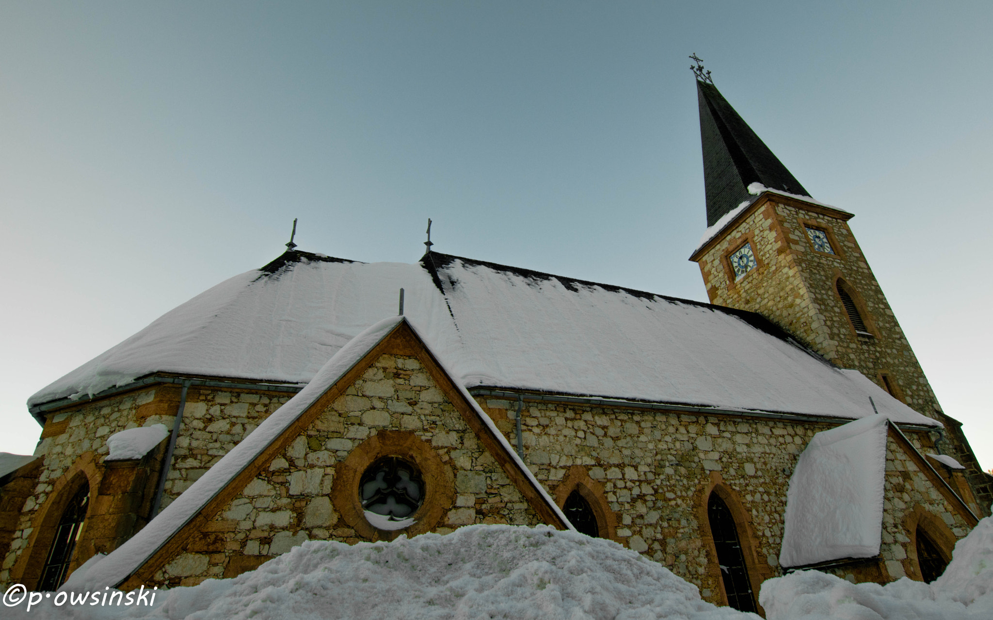 Nikon D5300 + Sigma 10-20mm F3.5 EX DC HSM sample photo. Church under snow photography