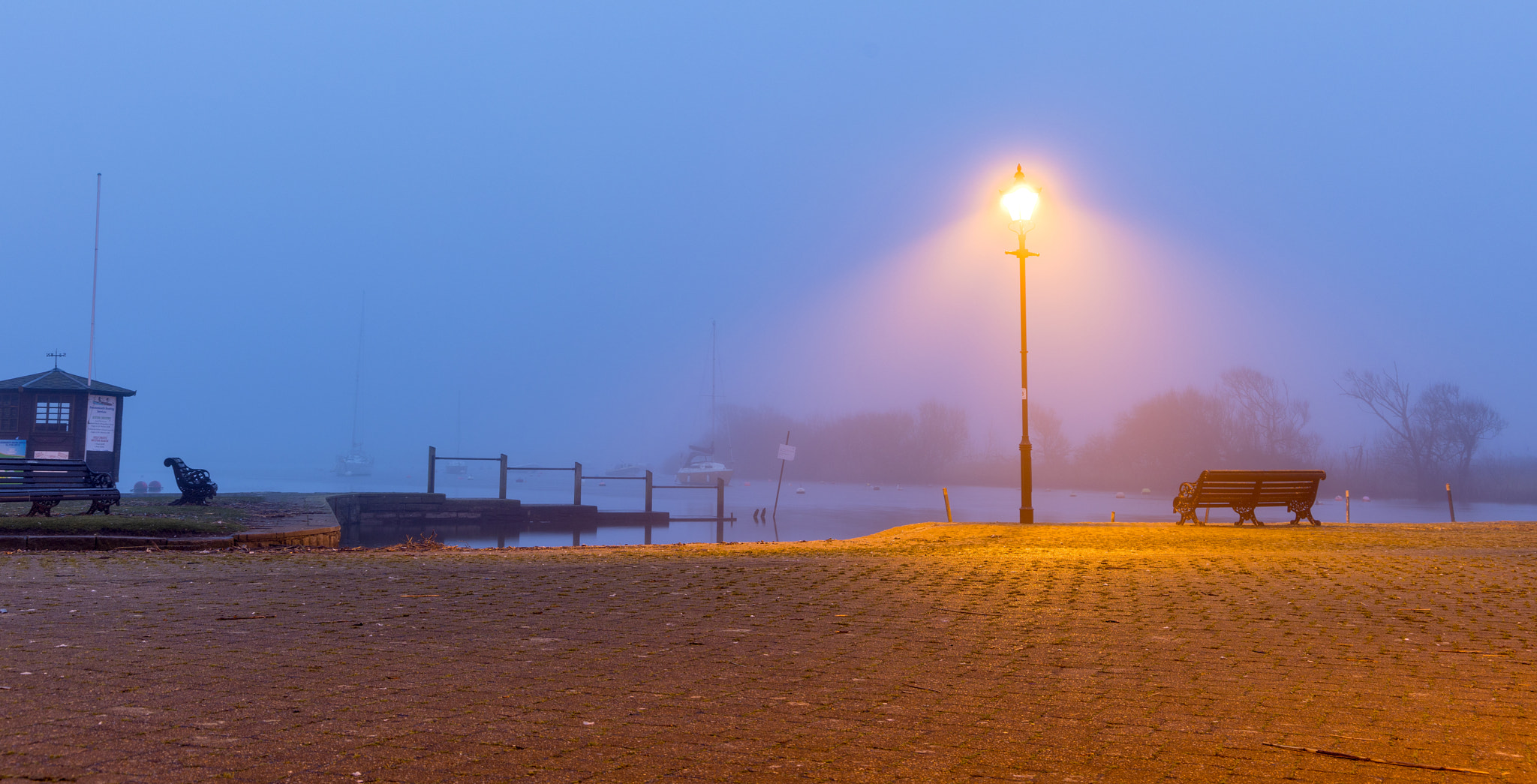 Canon EF 24-105mm F3.5-5.6 IS STM sample photo. Boats in fog photography