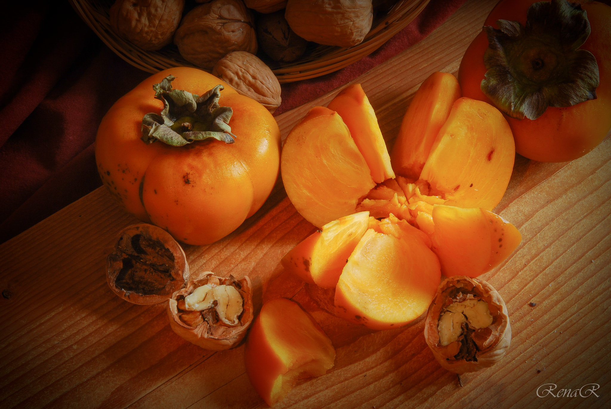 Nikon D80 sample photo. Persimmons photography