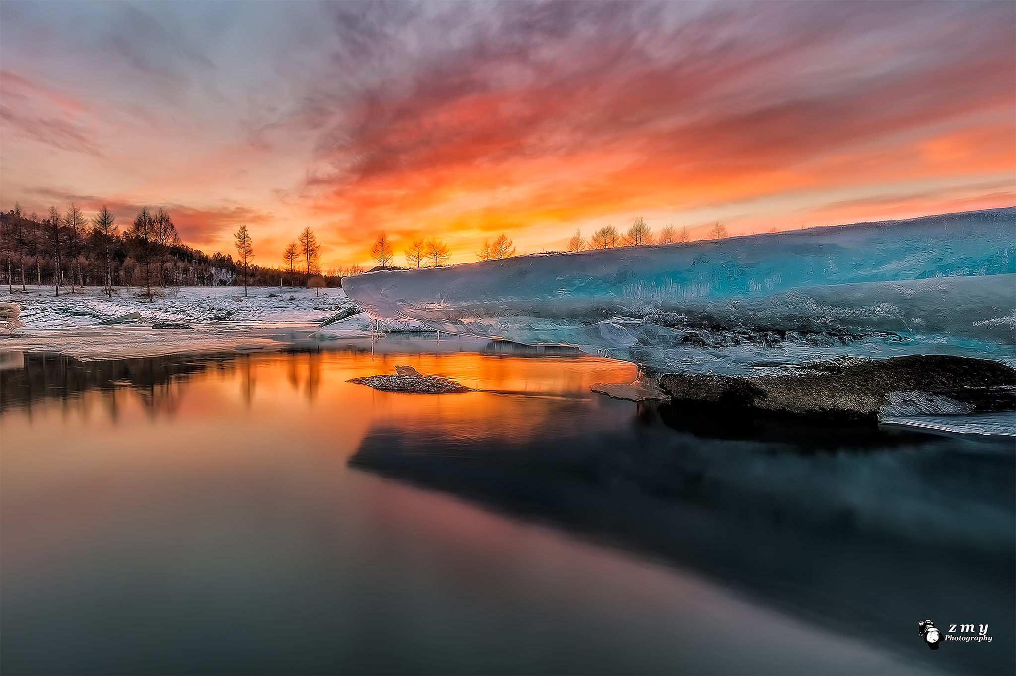 Canon EF 16-35mm F4L IS USM sample photo. The ice on the sunset photography