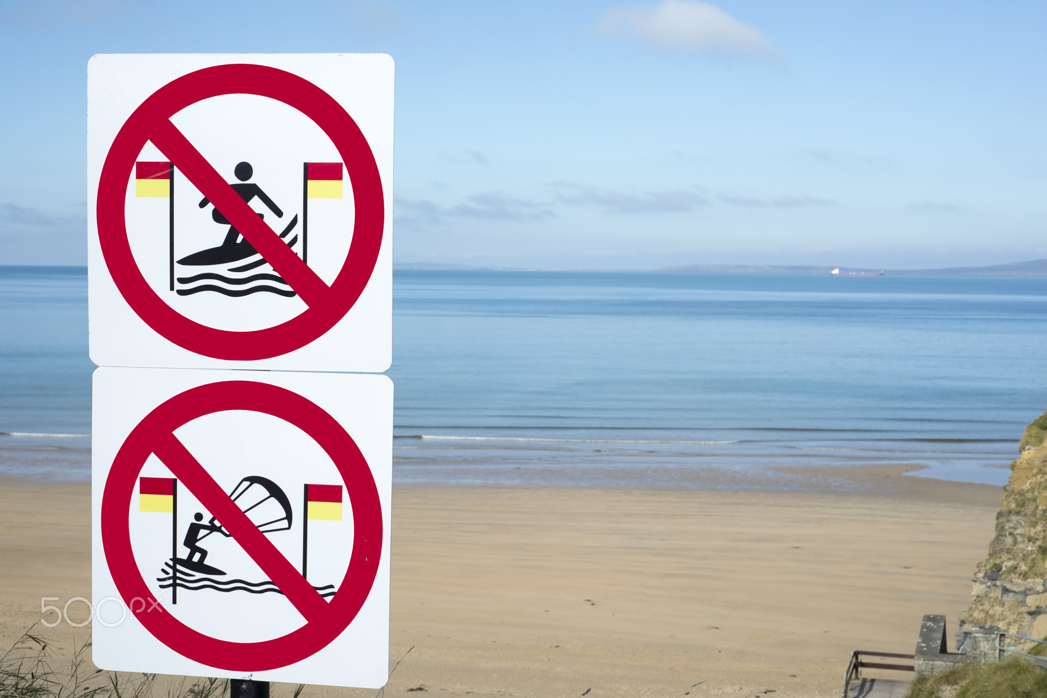 take heed signs for surfers in ballybunion