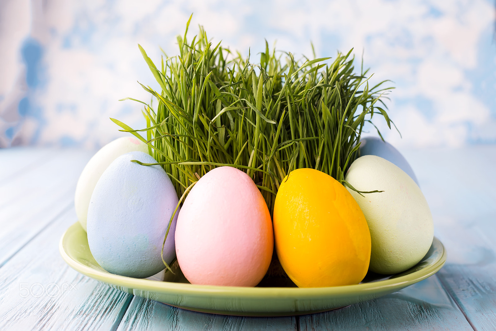 Nikon D610 + AF Nikkor 50mm f/1.8 sample photo. Easter eggs on a plate photography