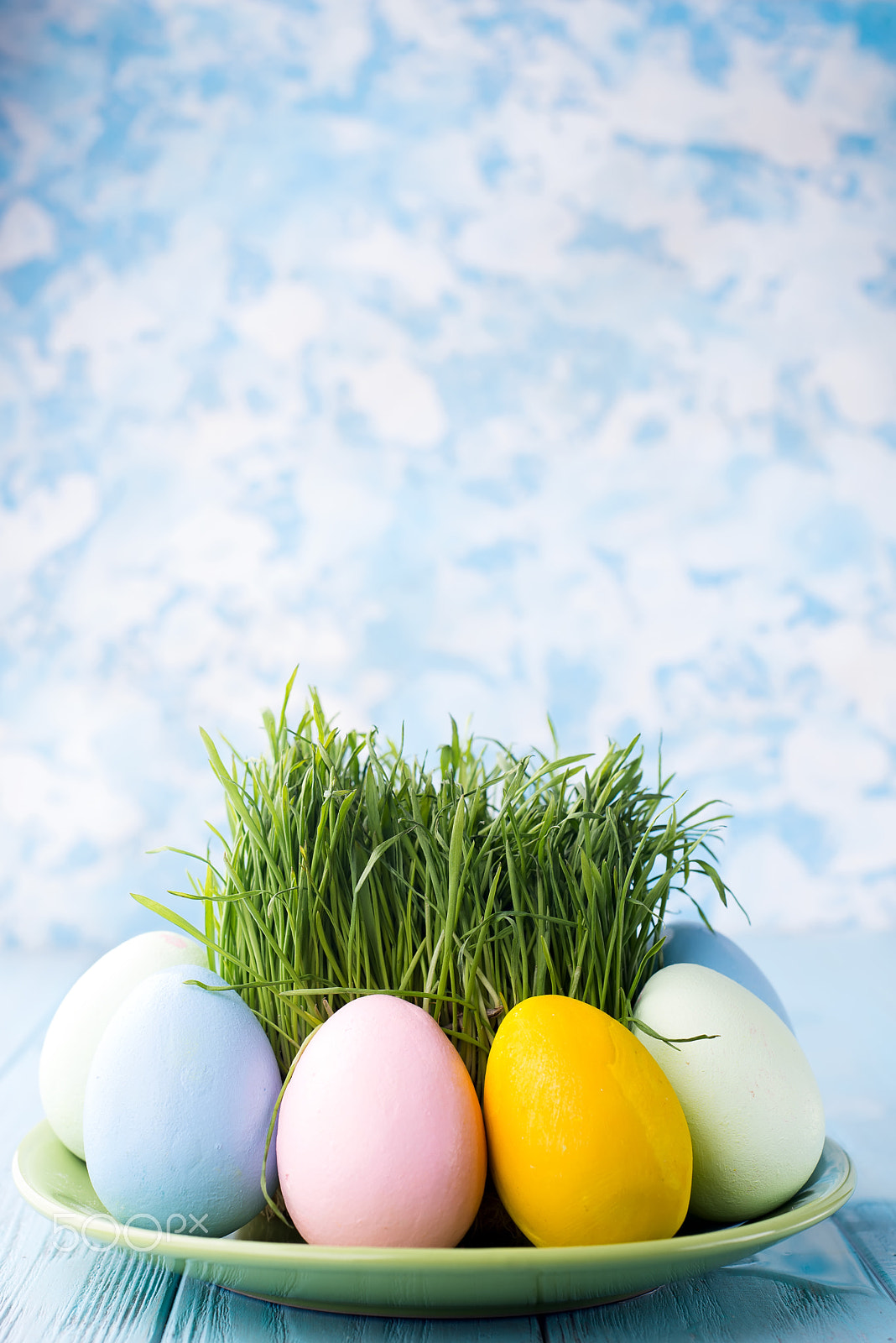 Nikon D610 + AF Nikkor 50mm f/1.8 sample photo. Easter eggs on a plate photography