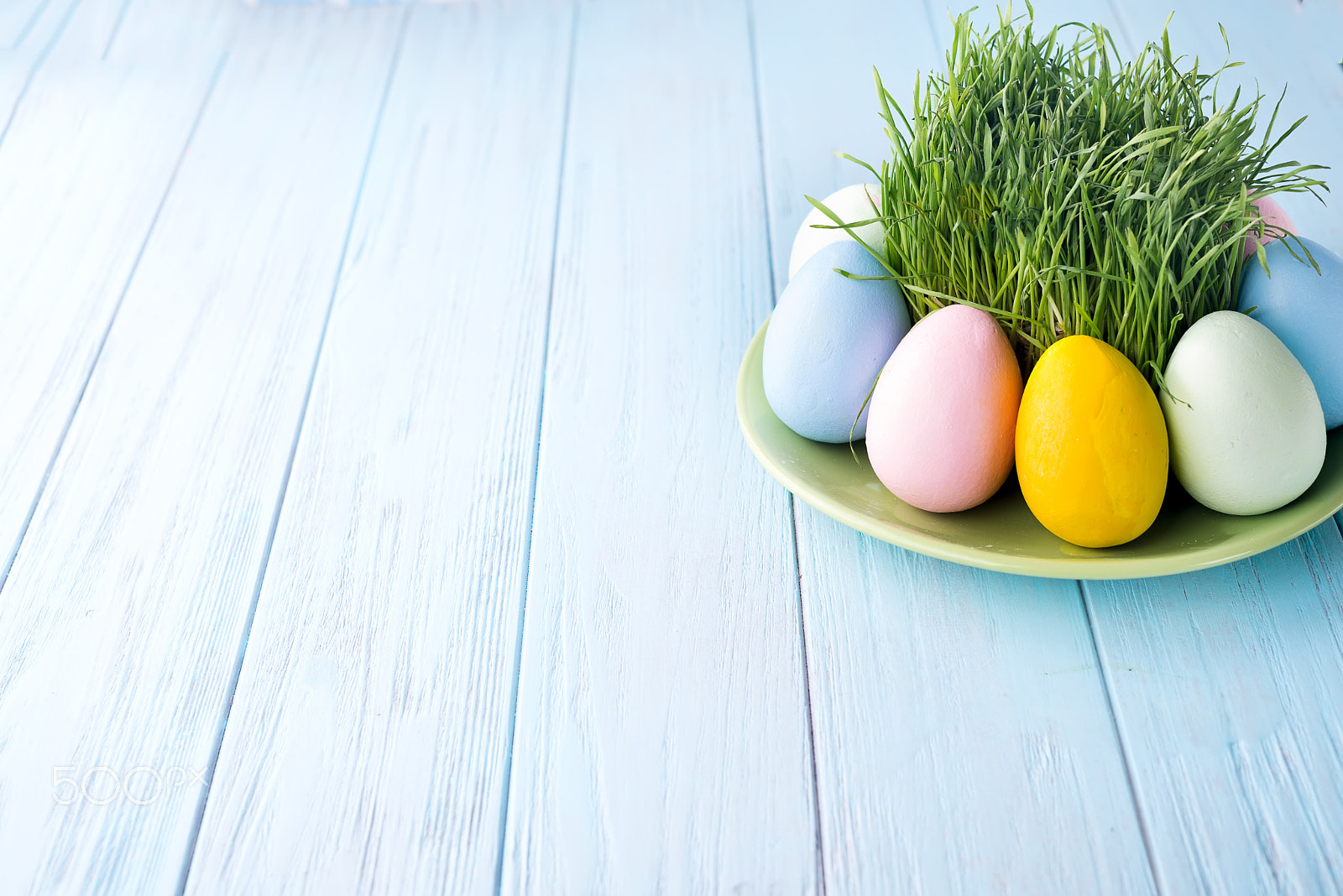 Nikon D610 + AF Nikkor 50mm f/1.8 sample photo. Easter eggs on a plate photography