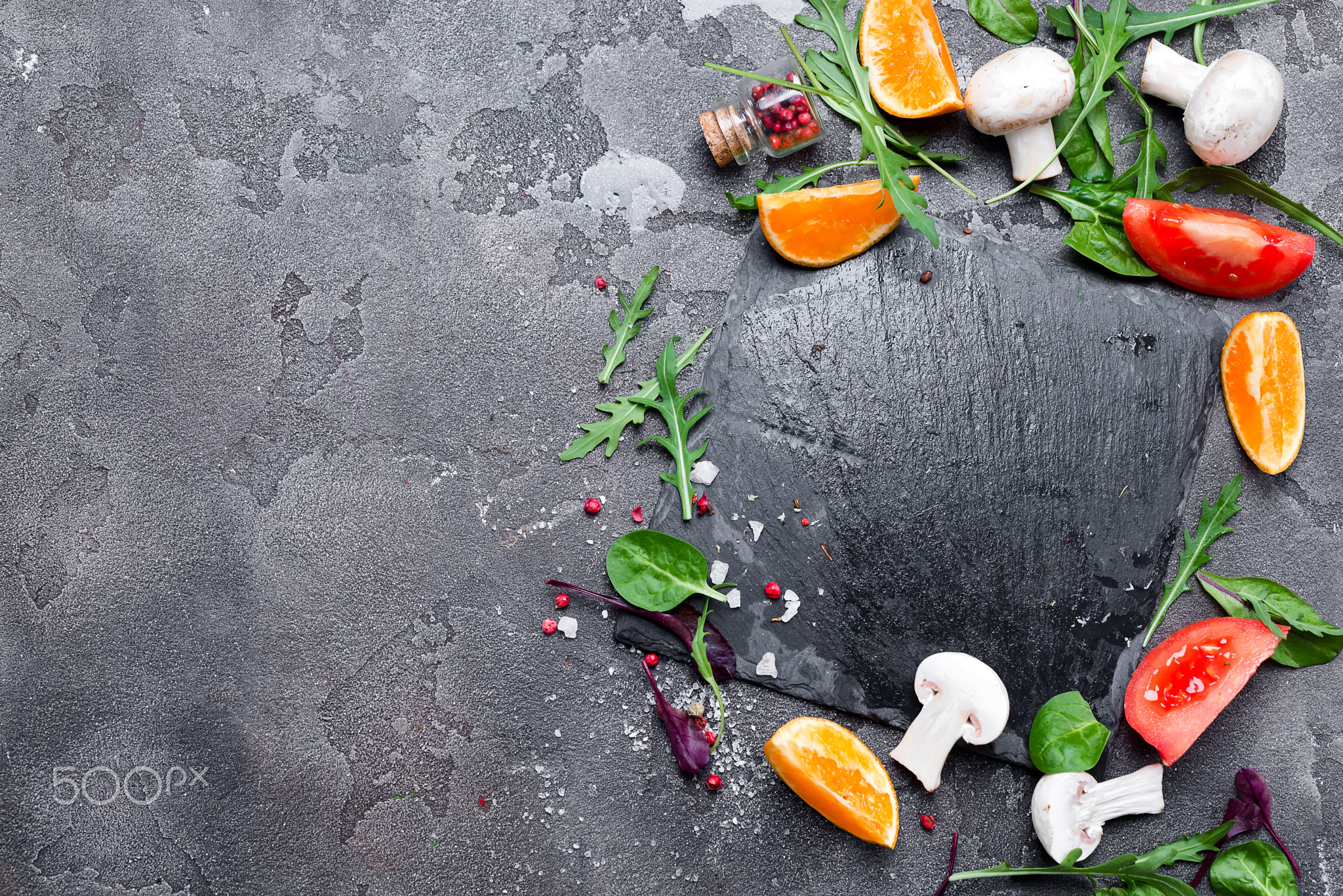 Fresh delicious ingredients for healthy cooking salad