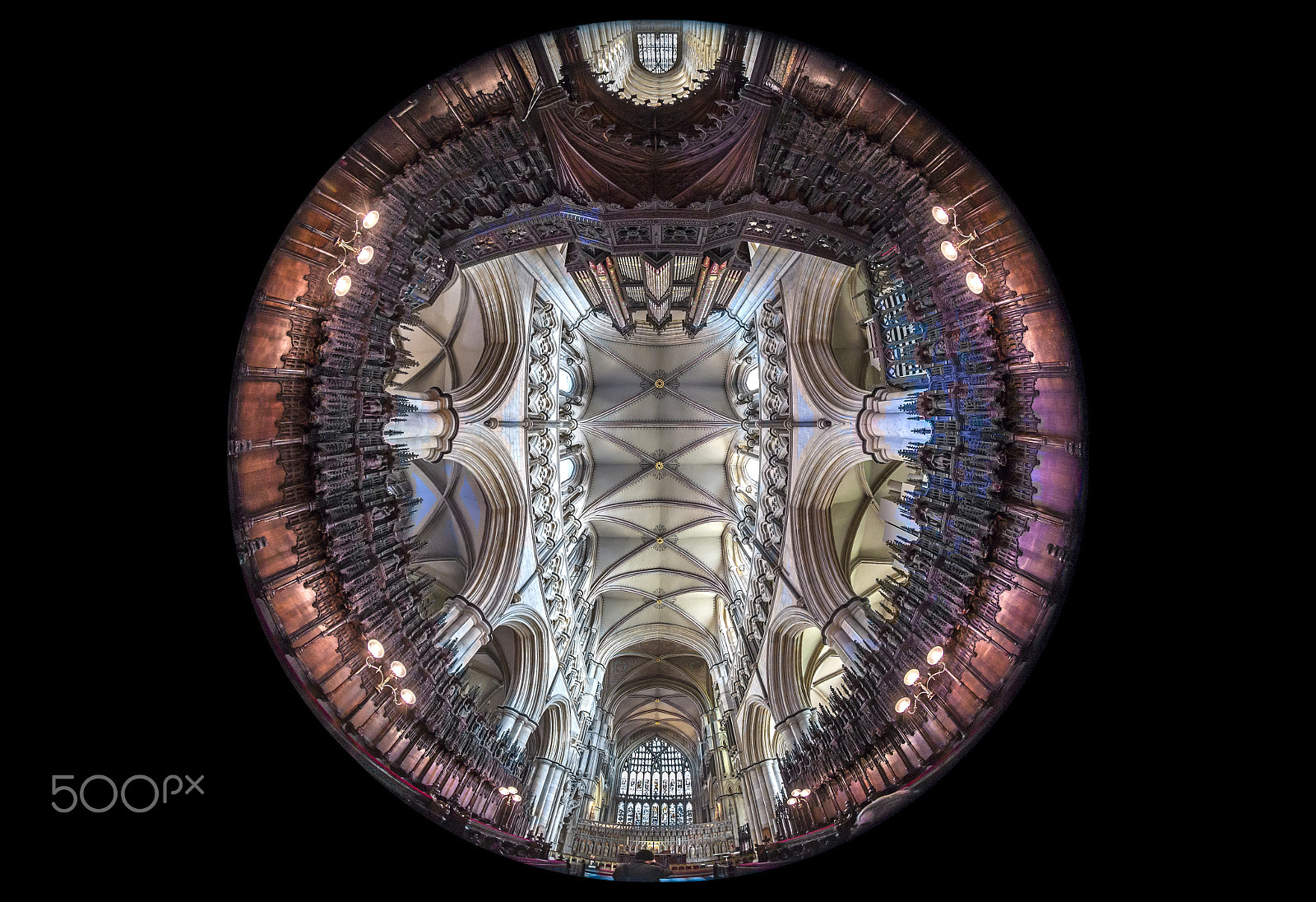 Canon EOS-1D X + Canon EF 8-15mm F4L Fisheye USM sample photo. Beverley minster ceiling and organ photography