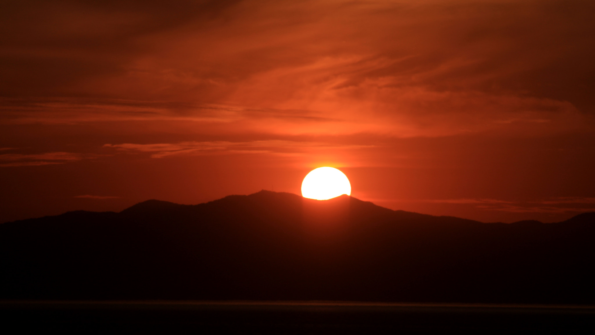 Canon EOS 40D + Canon EF 70-200mm F4L USM sample photo. Sunset over aegean photography