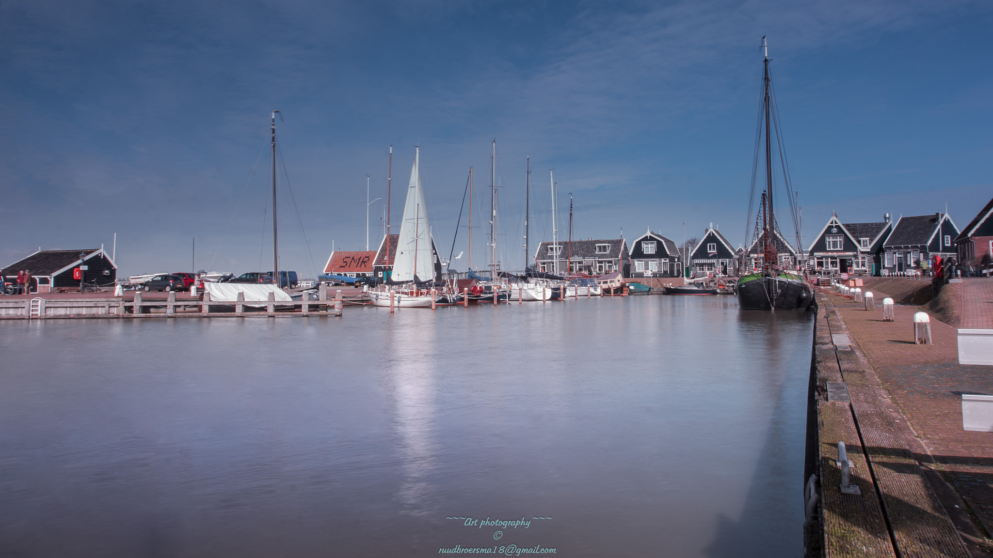 Sony a7 II + Canon EF 17-40mm F4L USM sample photo. Marken harbor photography