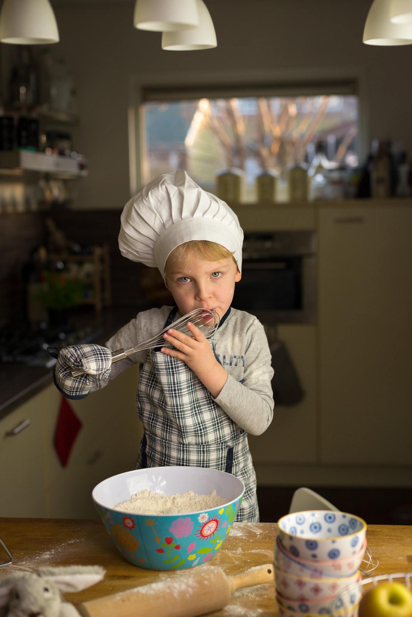 Nikon D610 + Nikon AF Nikkor 50mm F1.4D sample photo. Little chef tasting his batter.. photography