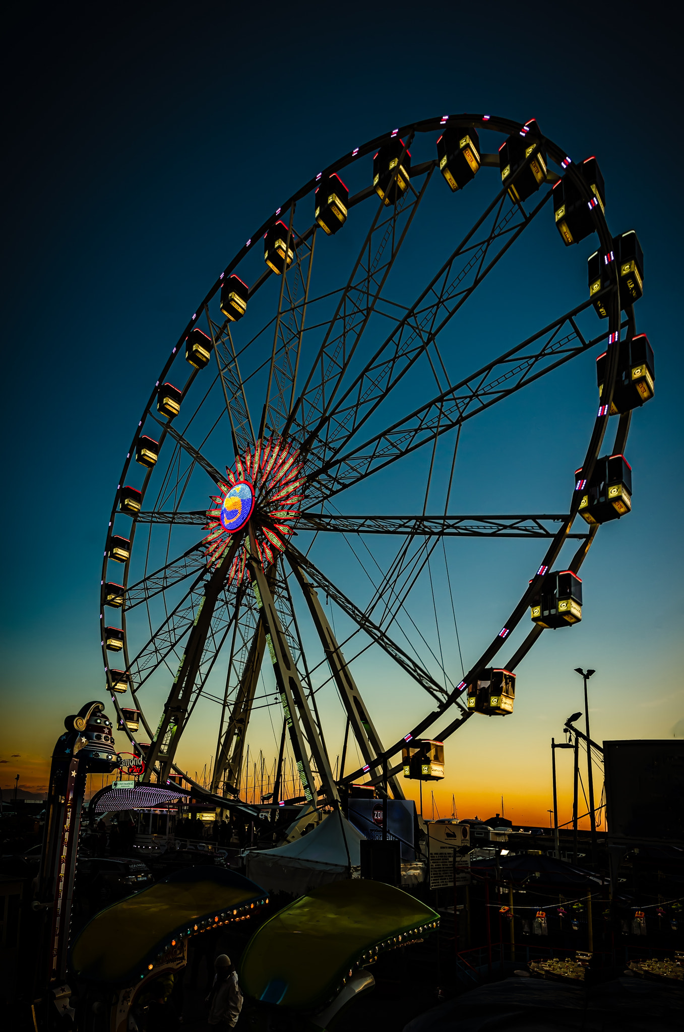 Pentax K-5 sample photo. Christmas ferris wheel photography