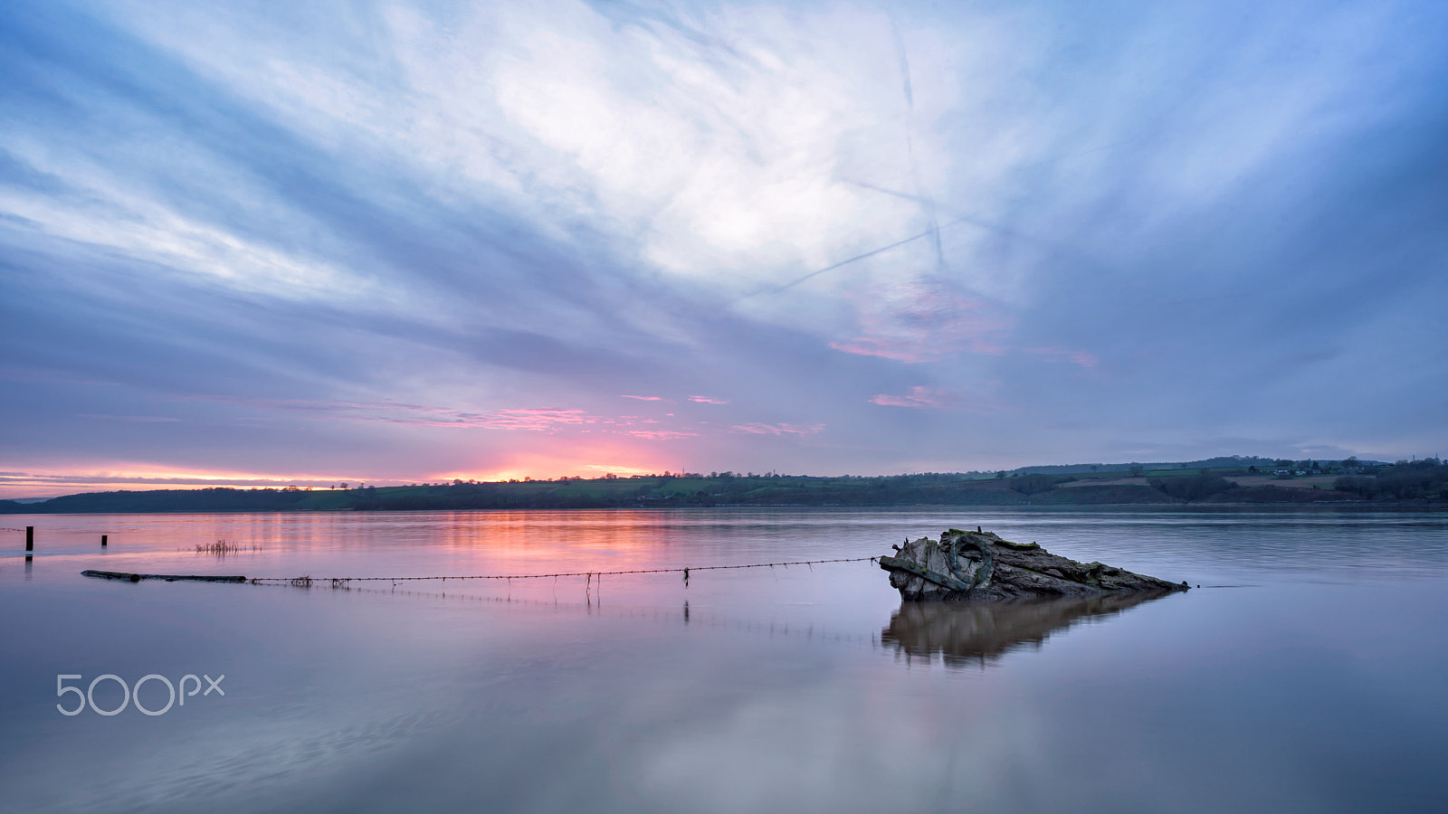 Nikon D750 sample photo. Purton shipwreck hulks at blue hour photography