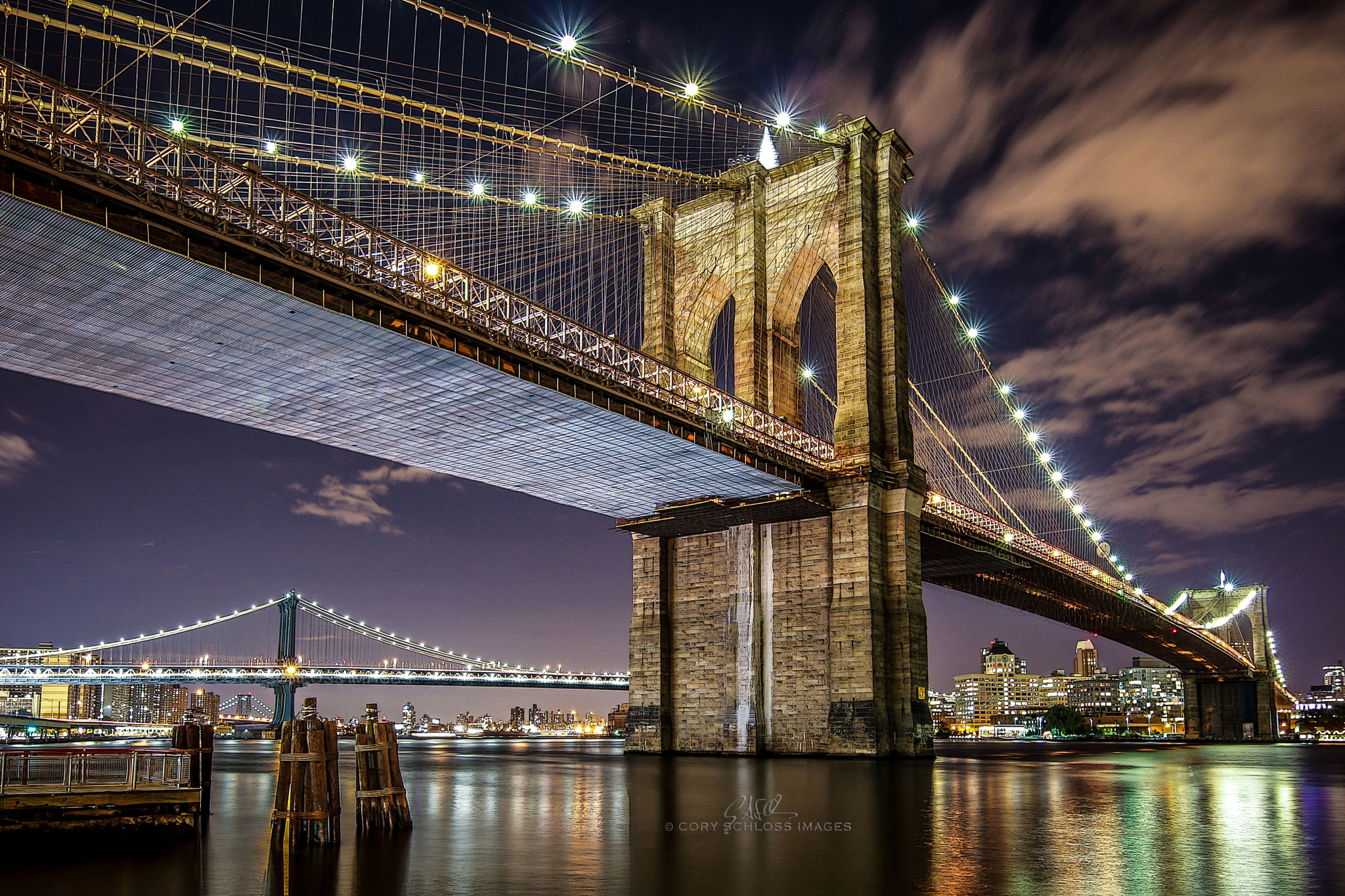 Canon EOS 70D + Canon EF 11-24mm F4L USM sample photo. Three bridges | nyc photography