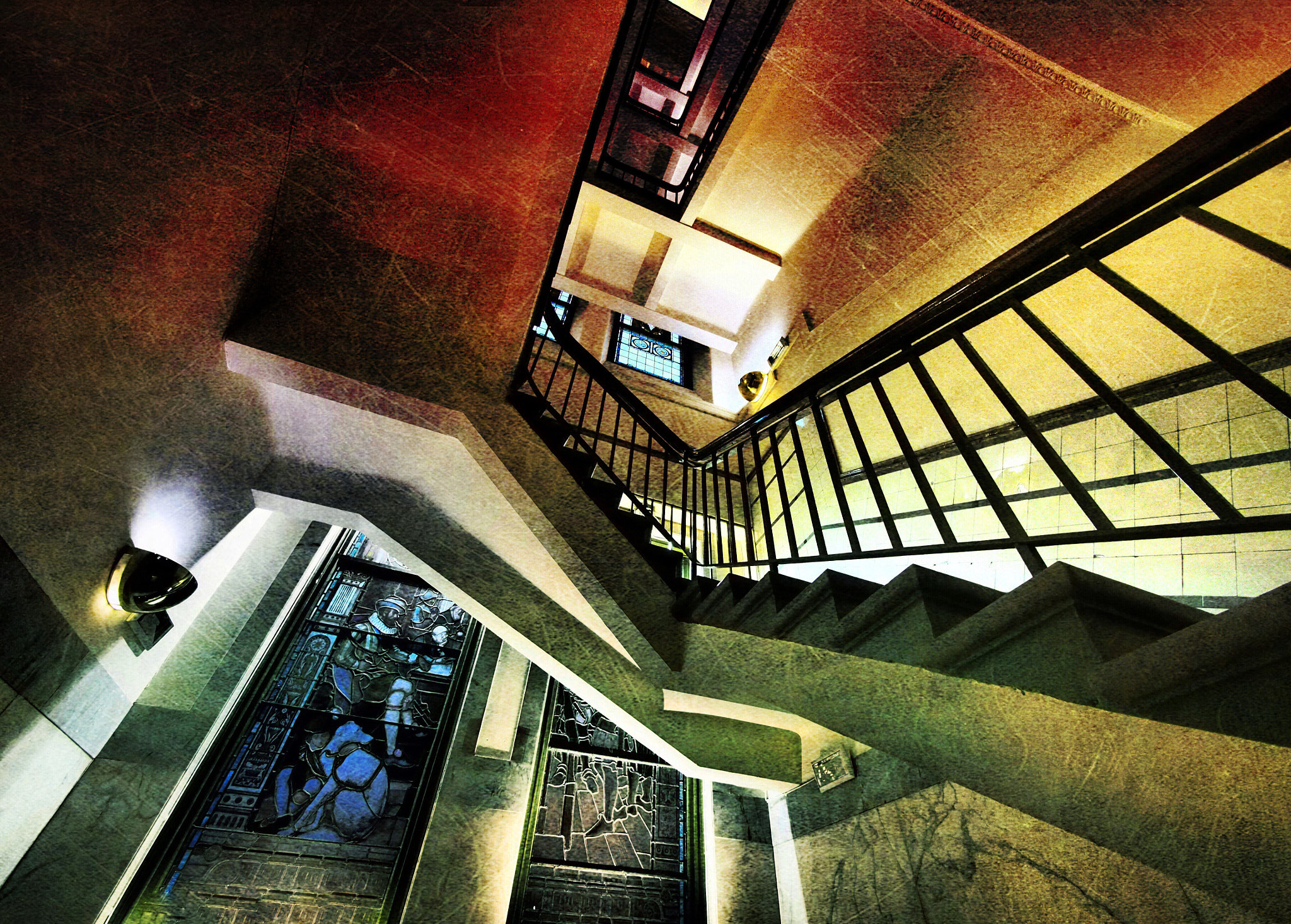 Panasonic Lumix G Vario 7-14mm F4 ASPH sample photo. The merchants house stairwell photography