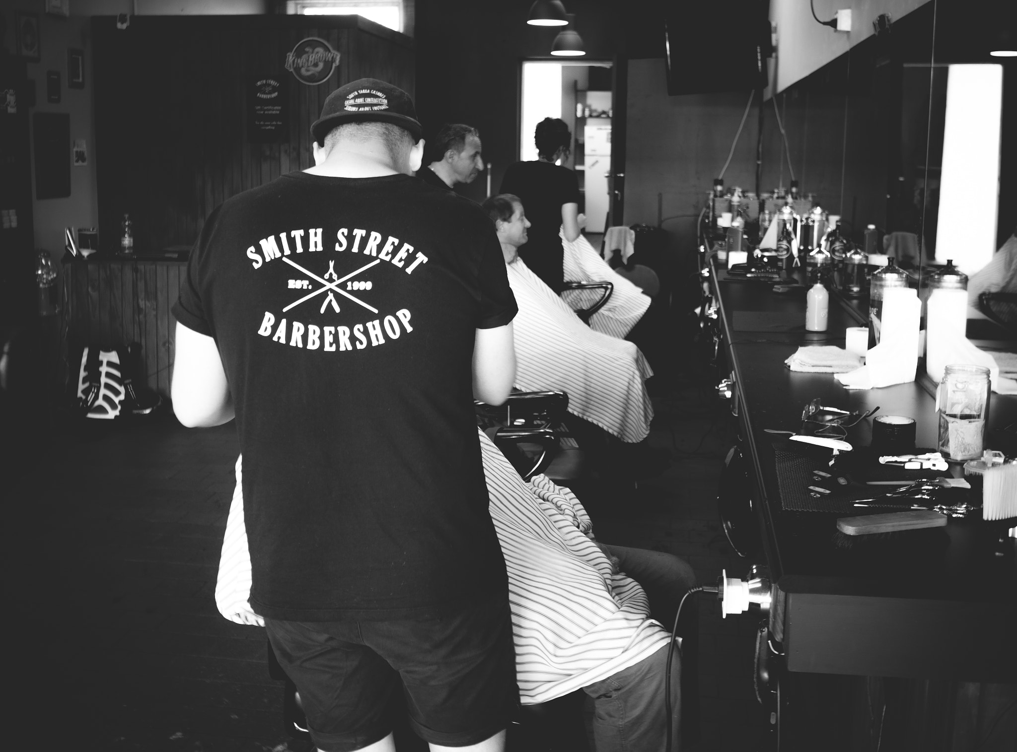 Sigma 19mm F2.8 EX DN sample photo. Smith street barbershop photography