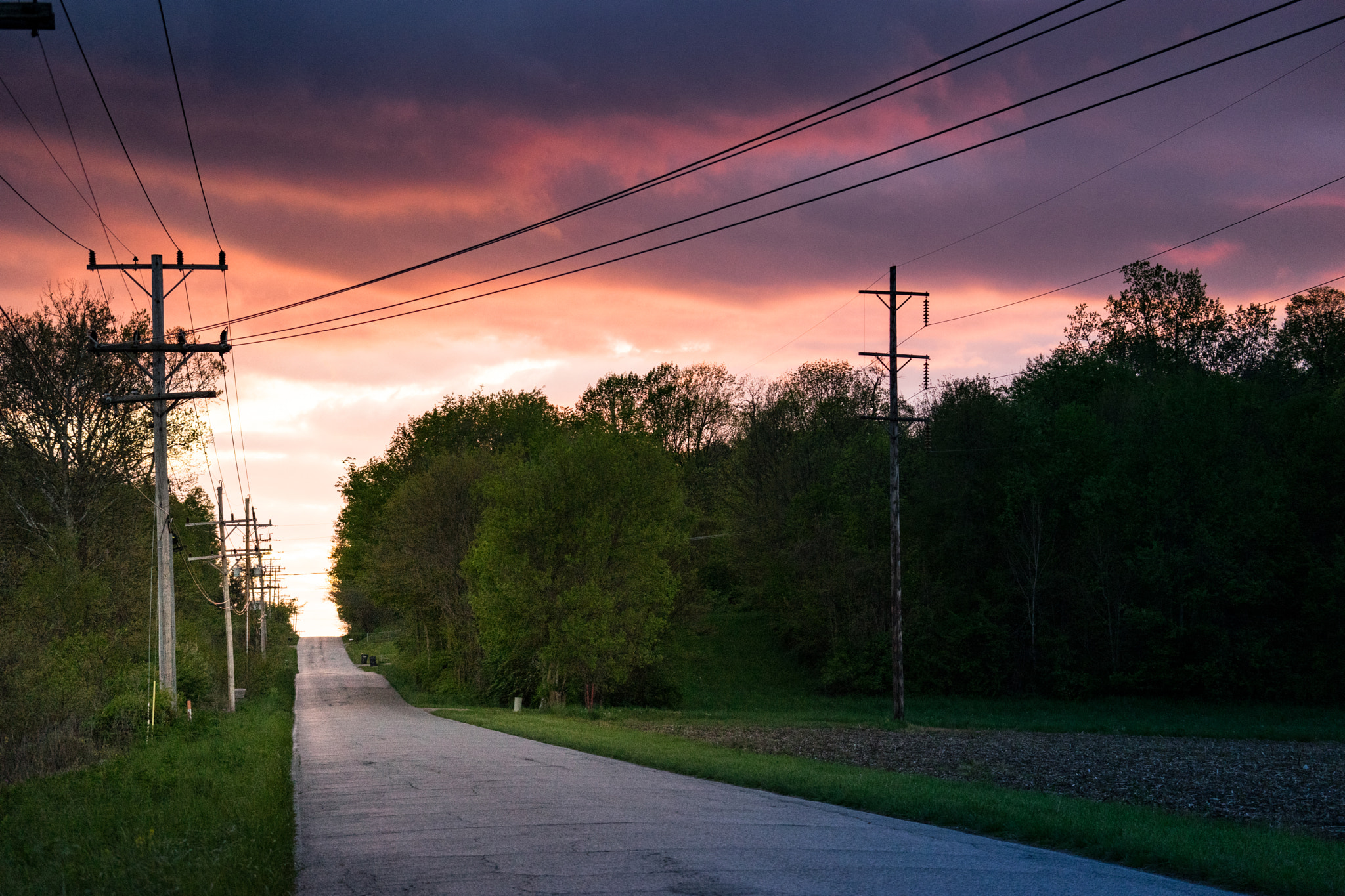 Sony a7 II + Sony FE 70-300mm F4.5-5.6 G OSS sample photo. Purple sky at sunset photography