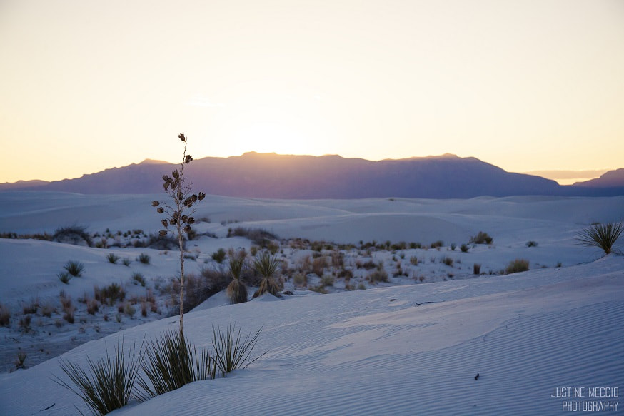 Canon EF 28-135mm F3.5-5.6 IS USM sample photo. White sands sunset i photography