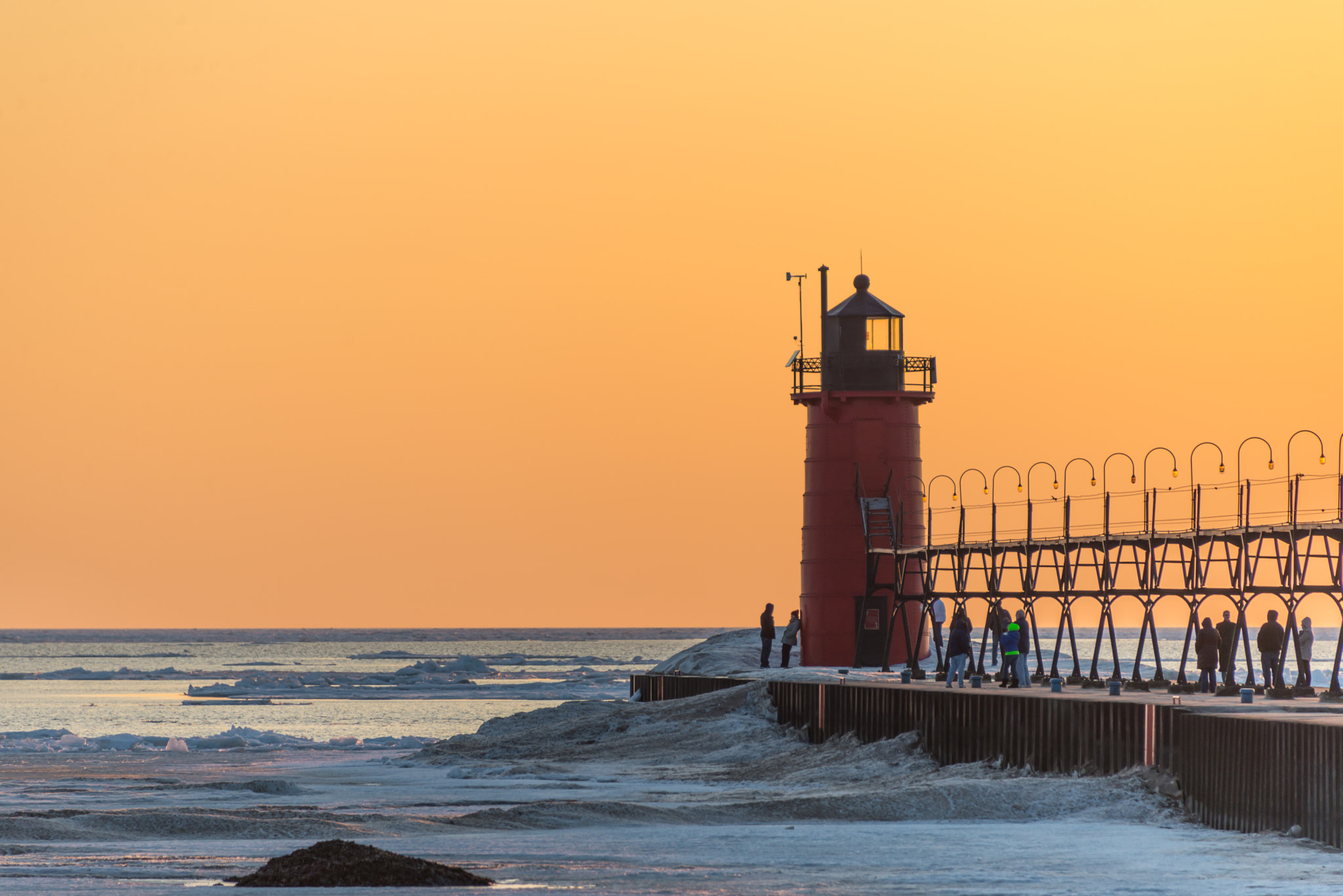 Nikon D600 sample photo. March sunset on lake michigan photography