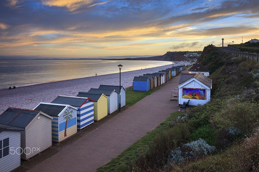 Canon EF 16-35mm F4L IS USM sample photo. Budleigh salterton sea front photography