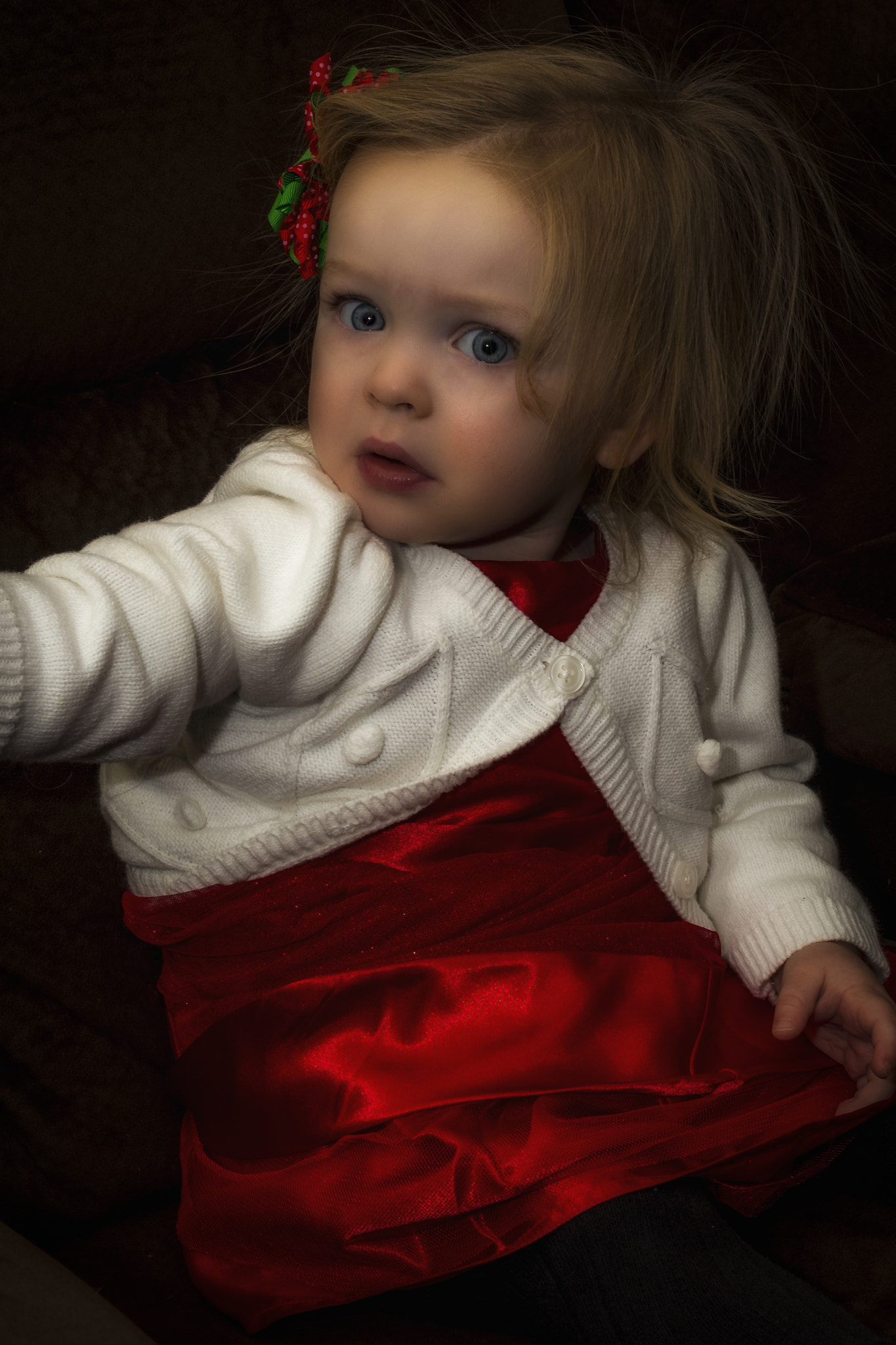 Nikon D610 + Tamron 16-300mm F3.5-6.3 Di II VC PZD Macro sample photo. Christmas child photography