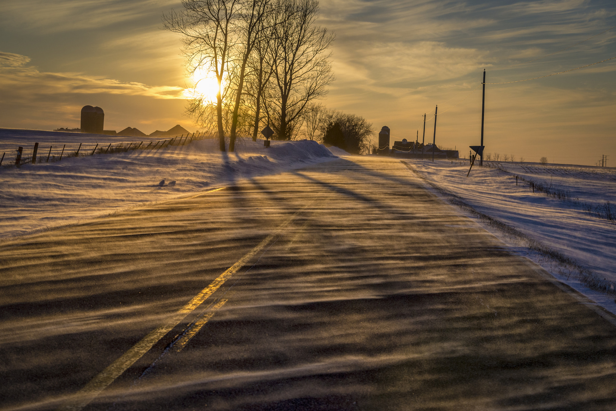 Nikon D600 sample photo. Wintery road photography
