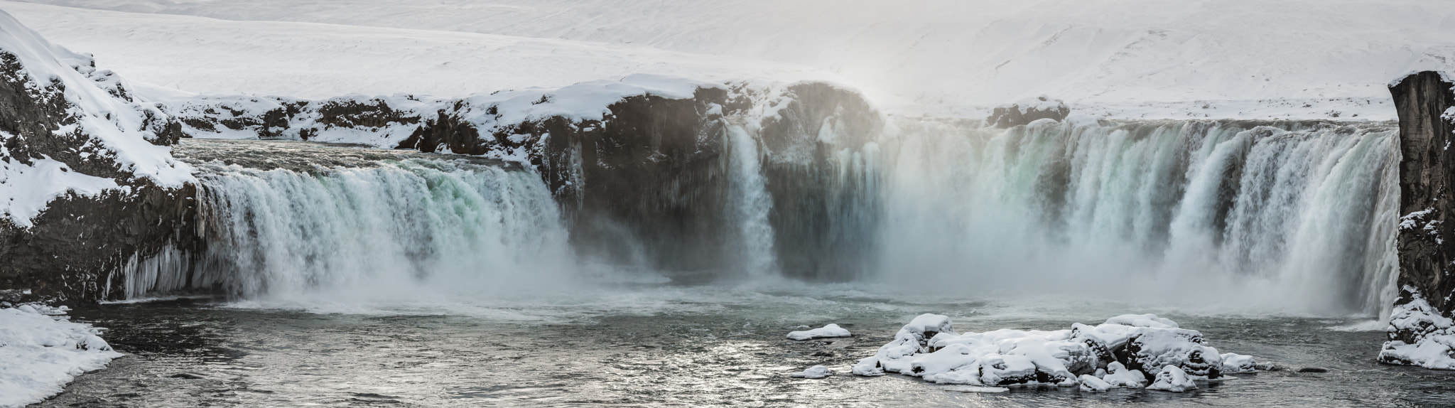 Nikon D800E sample photo. Godafoss waterfall panorama photography