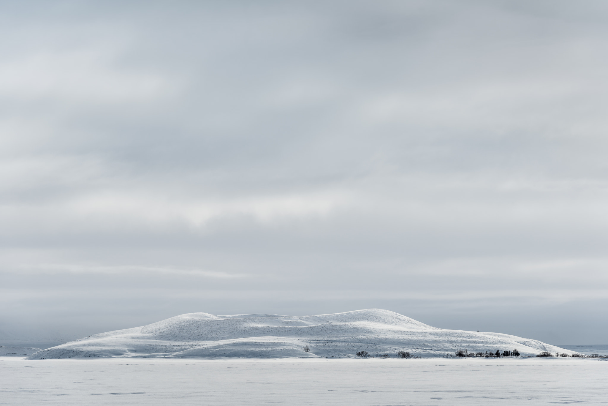 Nikon D800E sample photo. Snow covered pseudo crater in iceland. photography