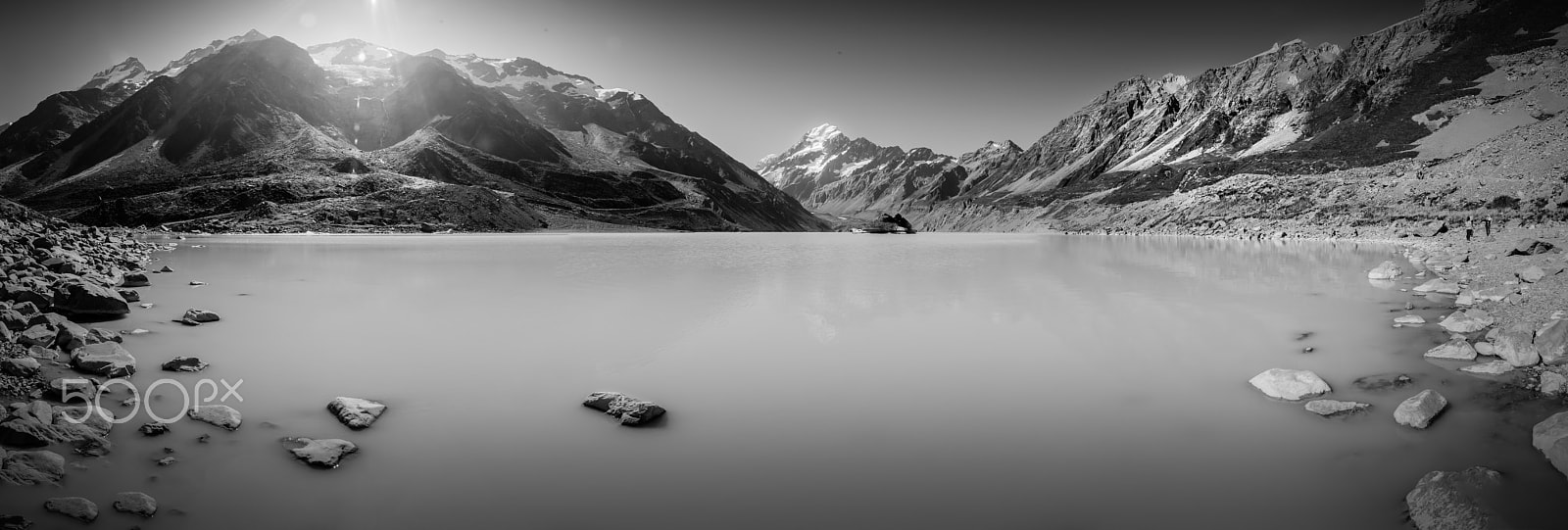 Samyang 14mm F2.8 ED AS IF UMC sample photo. Mount cook panorama bw photography