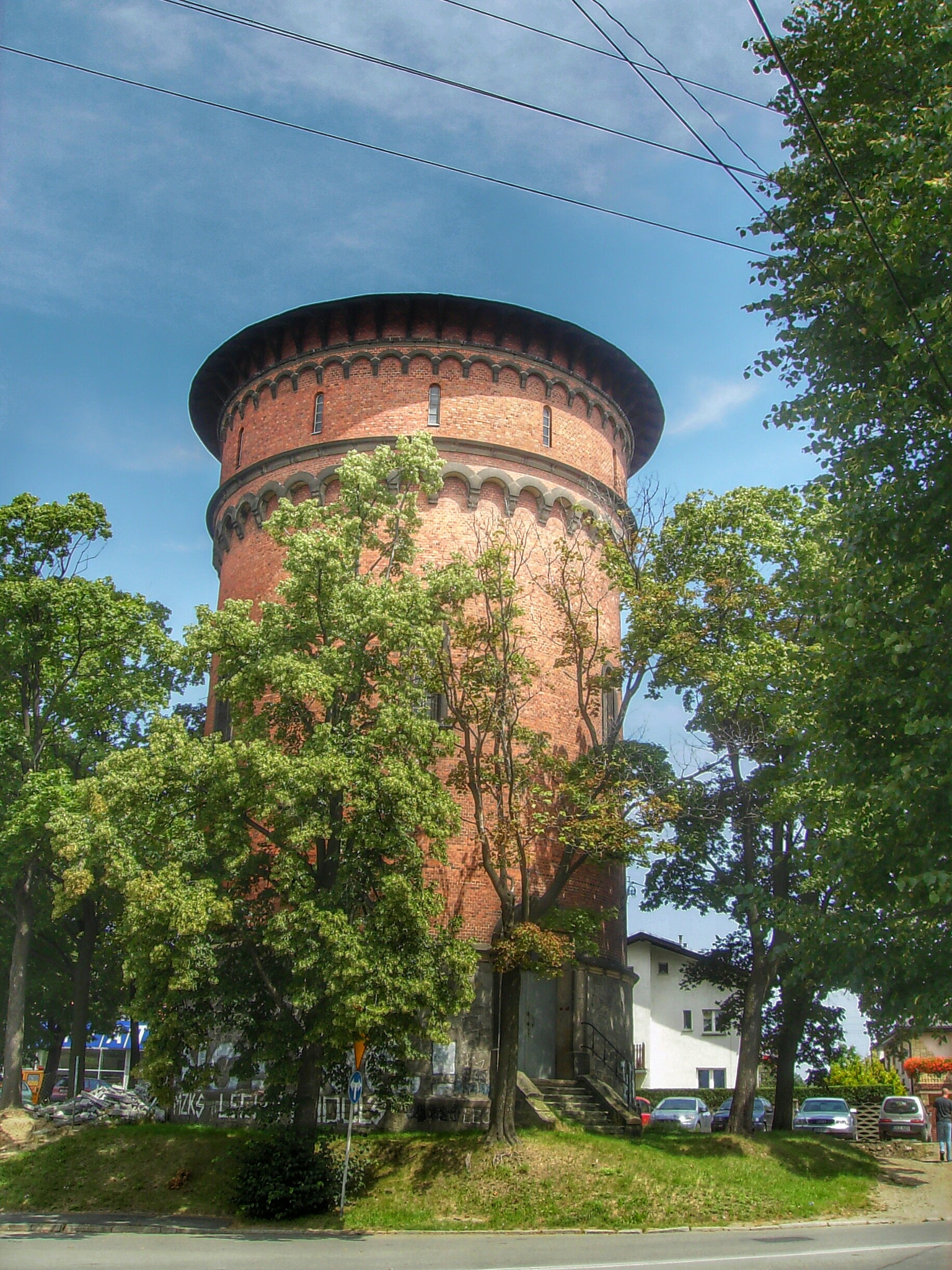 HP PHOTOSMART M437 sample photo. Water tower photography