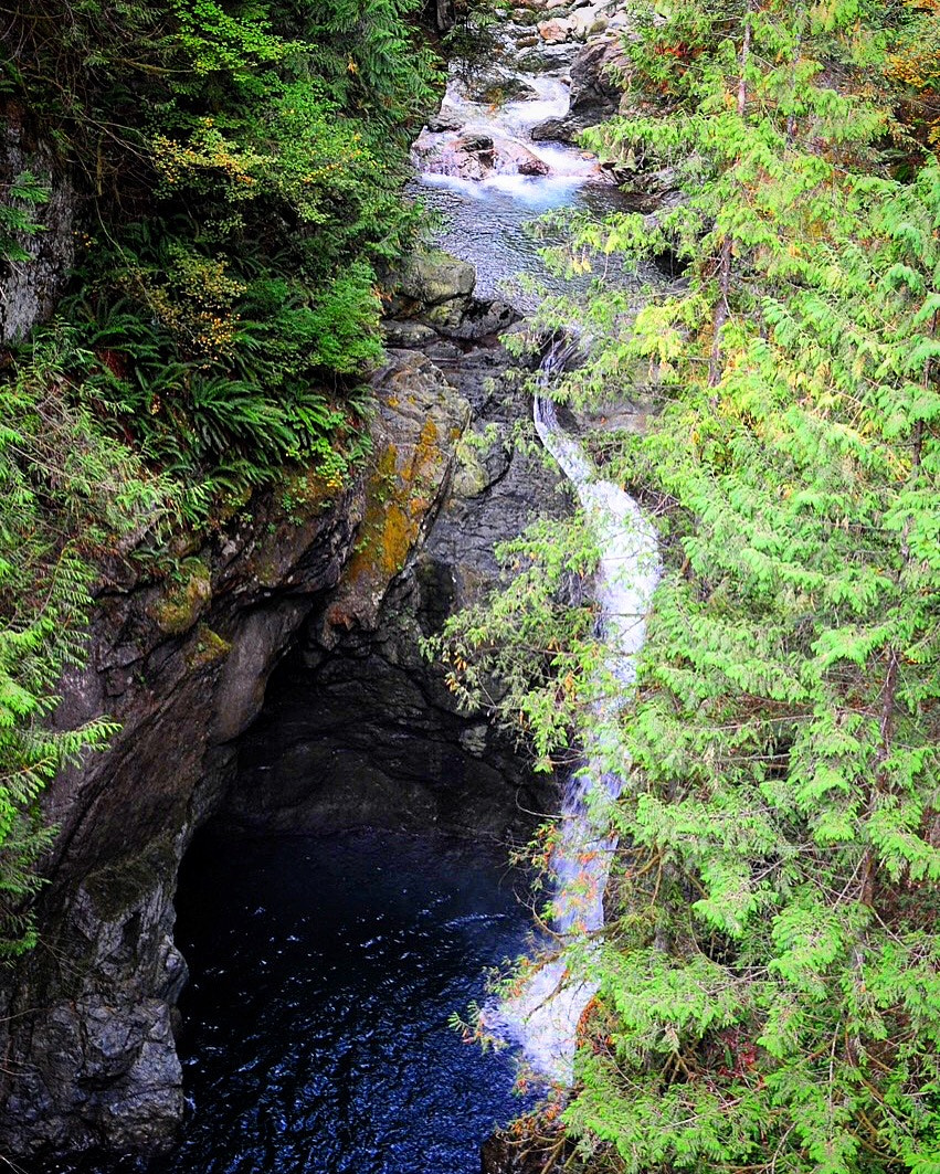 Nikon AF-S Nikkor 24-70mm F2.8G ED sample photo. Van canyon waterfall, vancouver photography