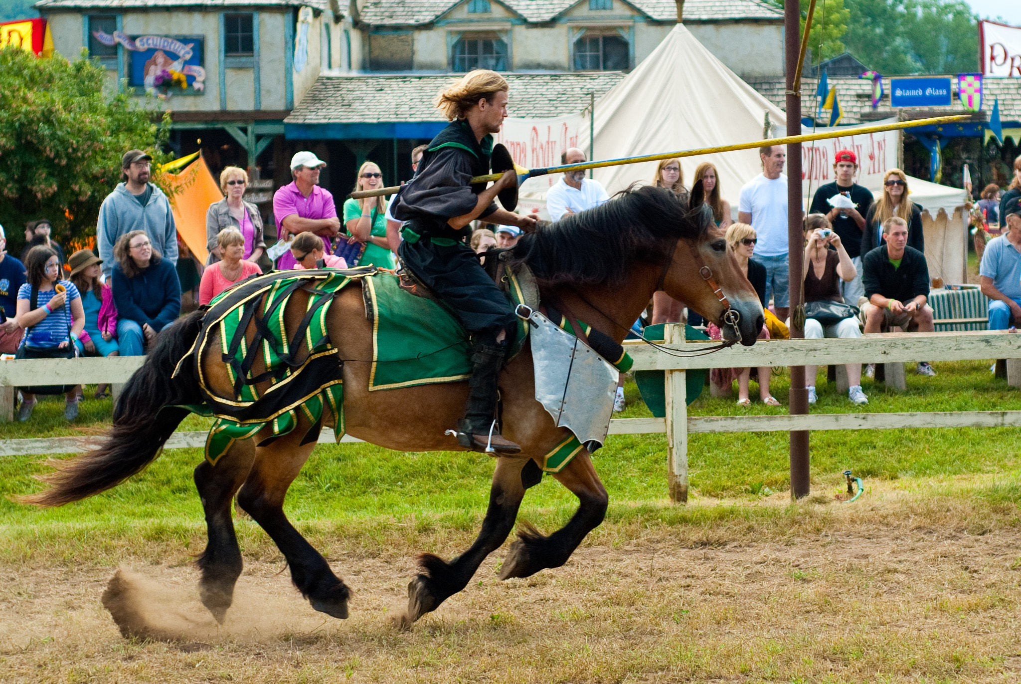 Nikon D200 + Nikon AF Nikkor 50mm F1.8D sample photo. The green knight jousts photography