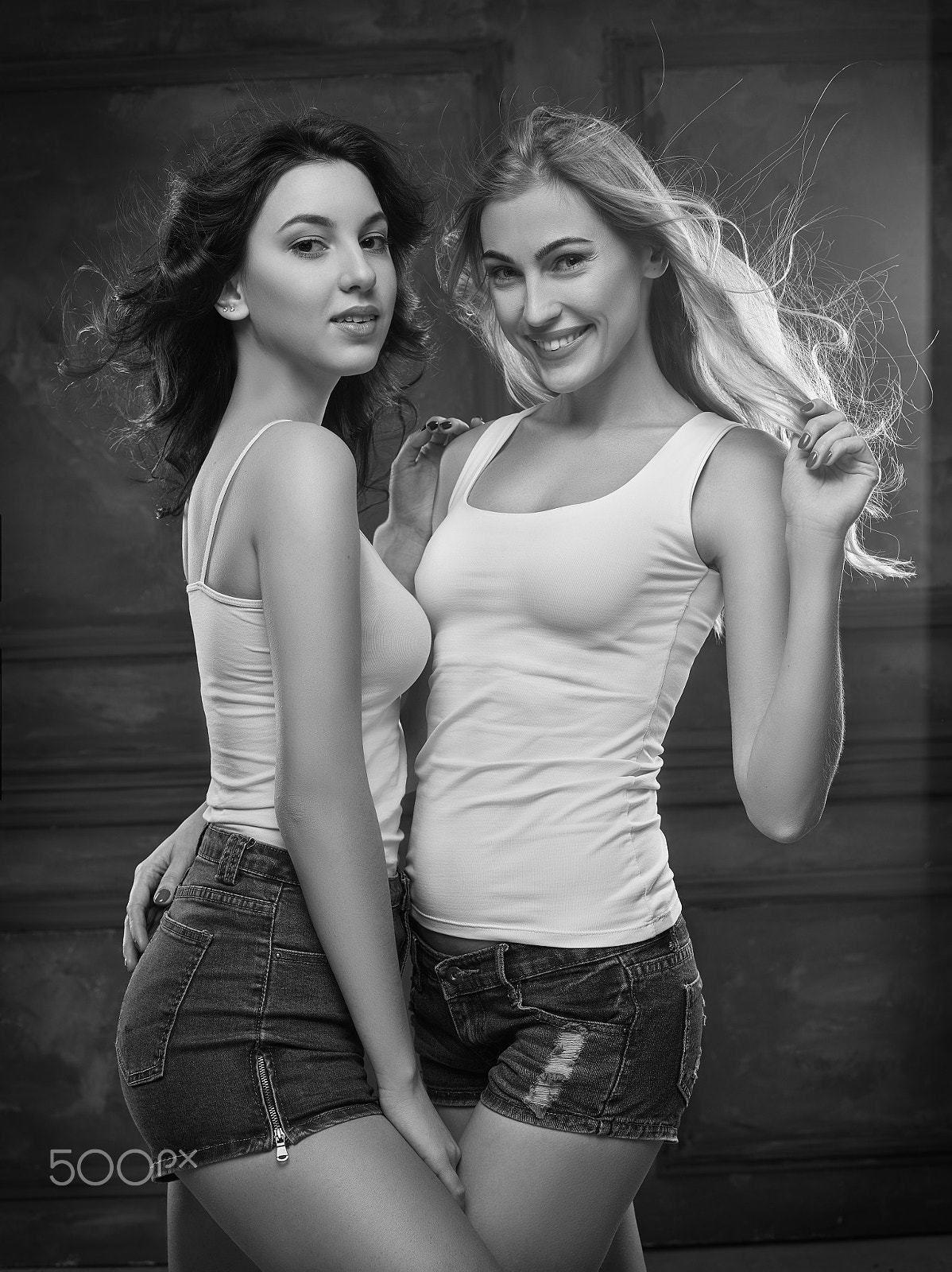 Phase One IQ160 sample photo. Two beautiful women in erotic lingerie photography