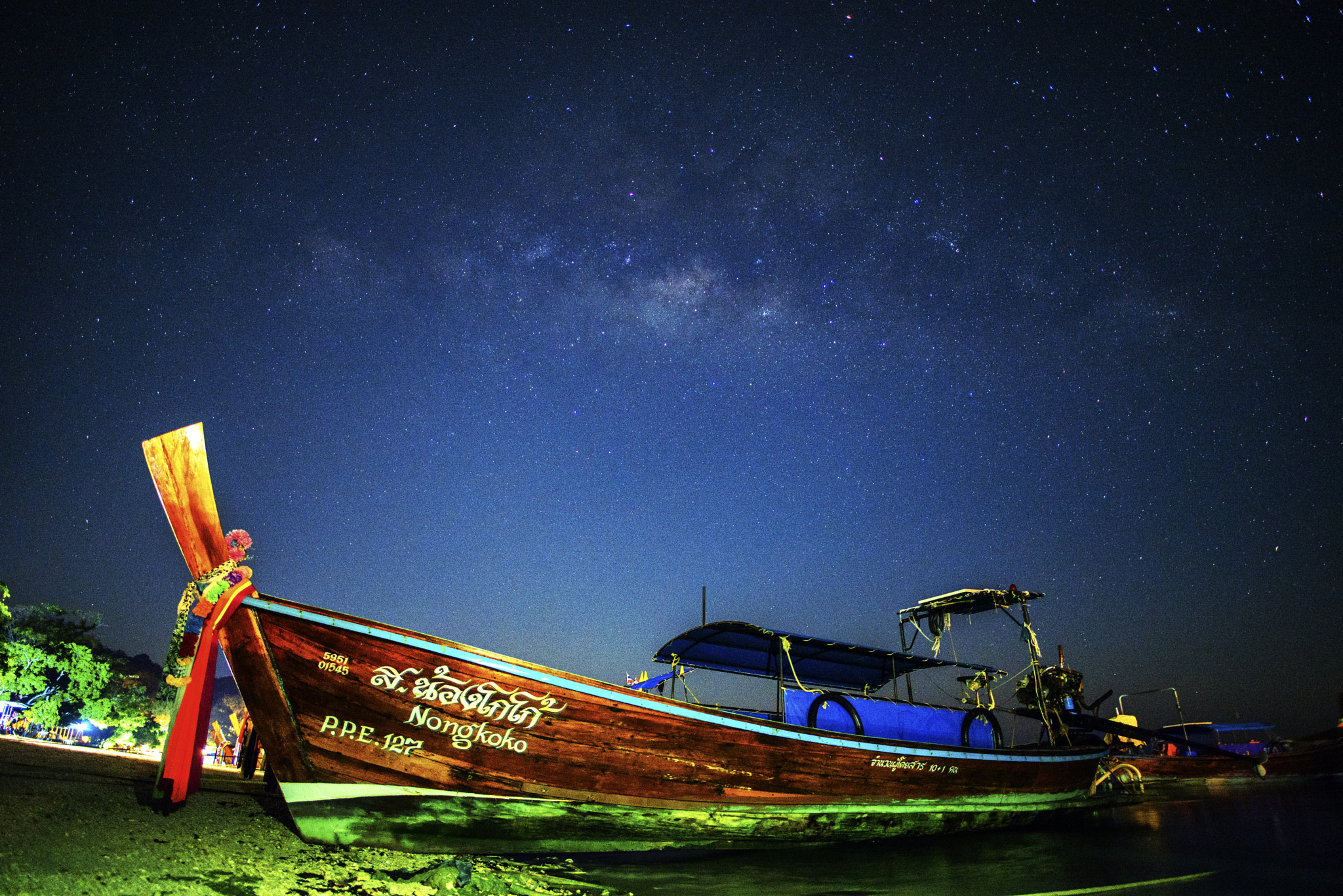 Nikon D610 + Nikon AF-S Nikkor 20mm F1.8G ED sample photo. Boat & milky way photography