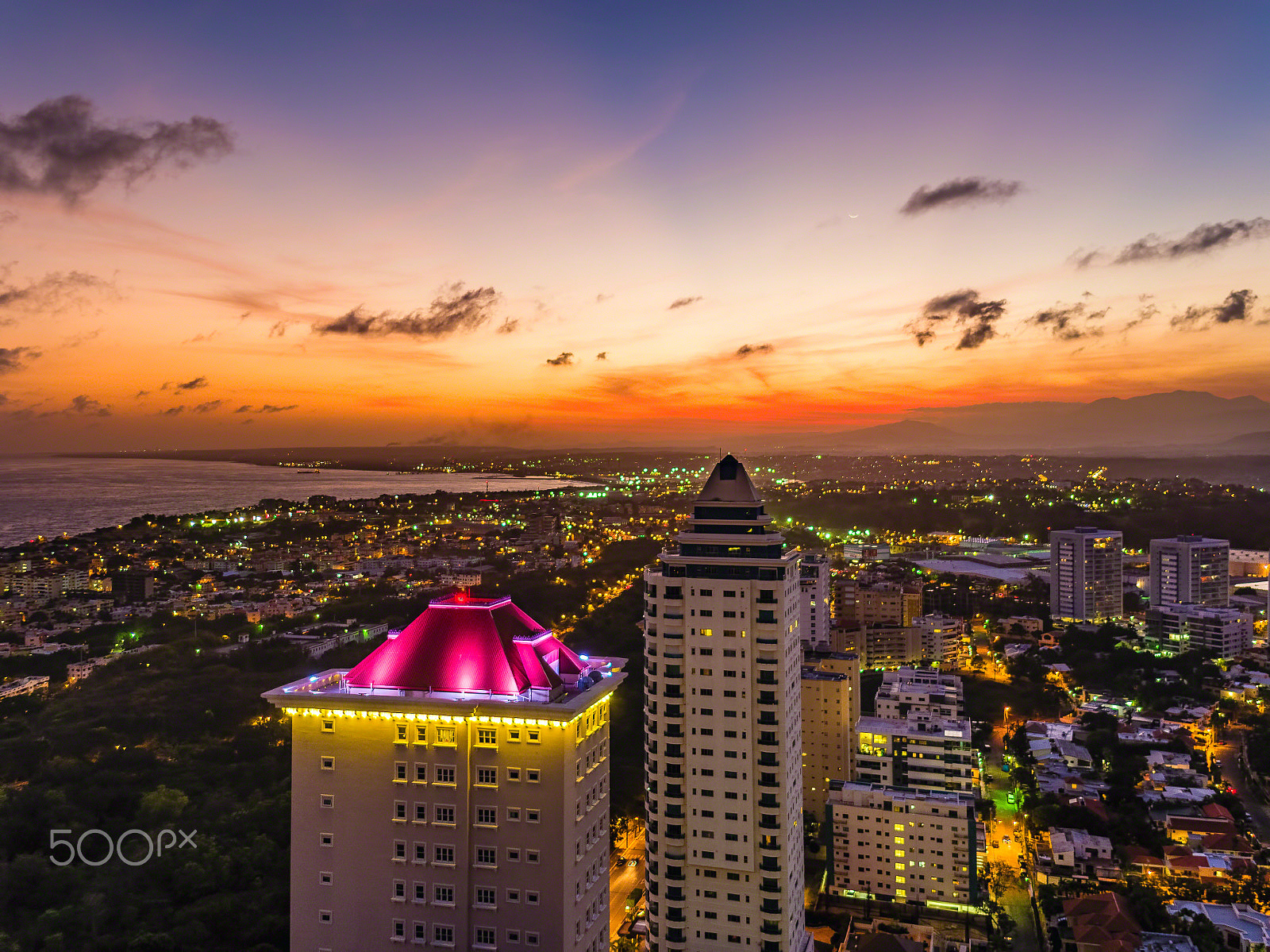 DJI FC550 sample photo. Sunset over the city photography