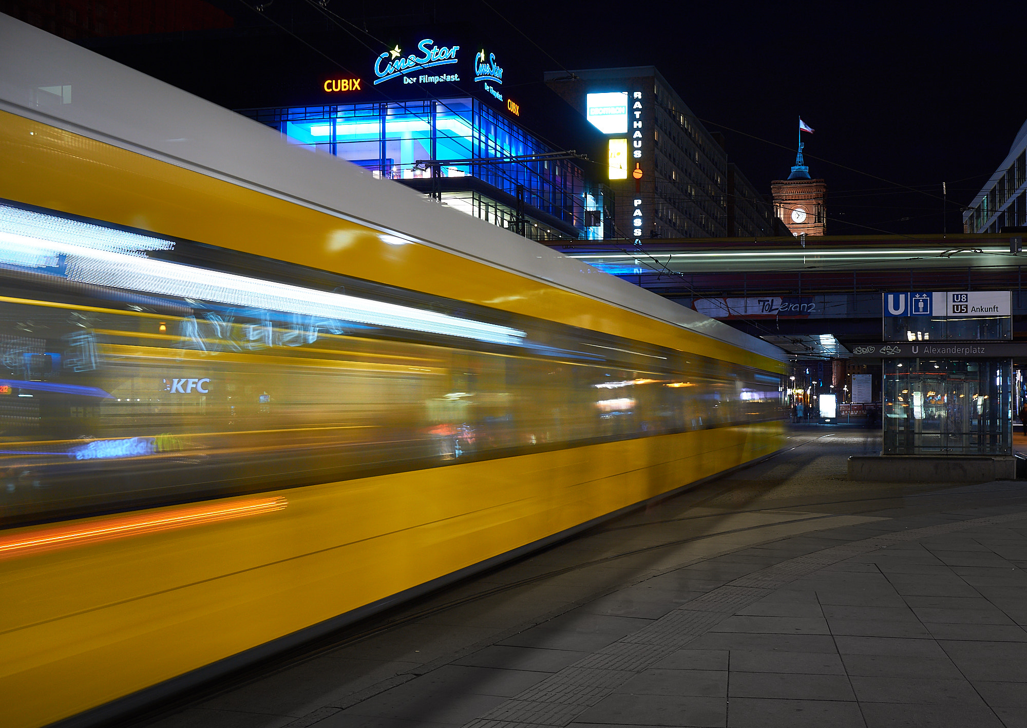 Sony a5100 sample photo. Blurred tram photography