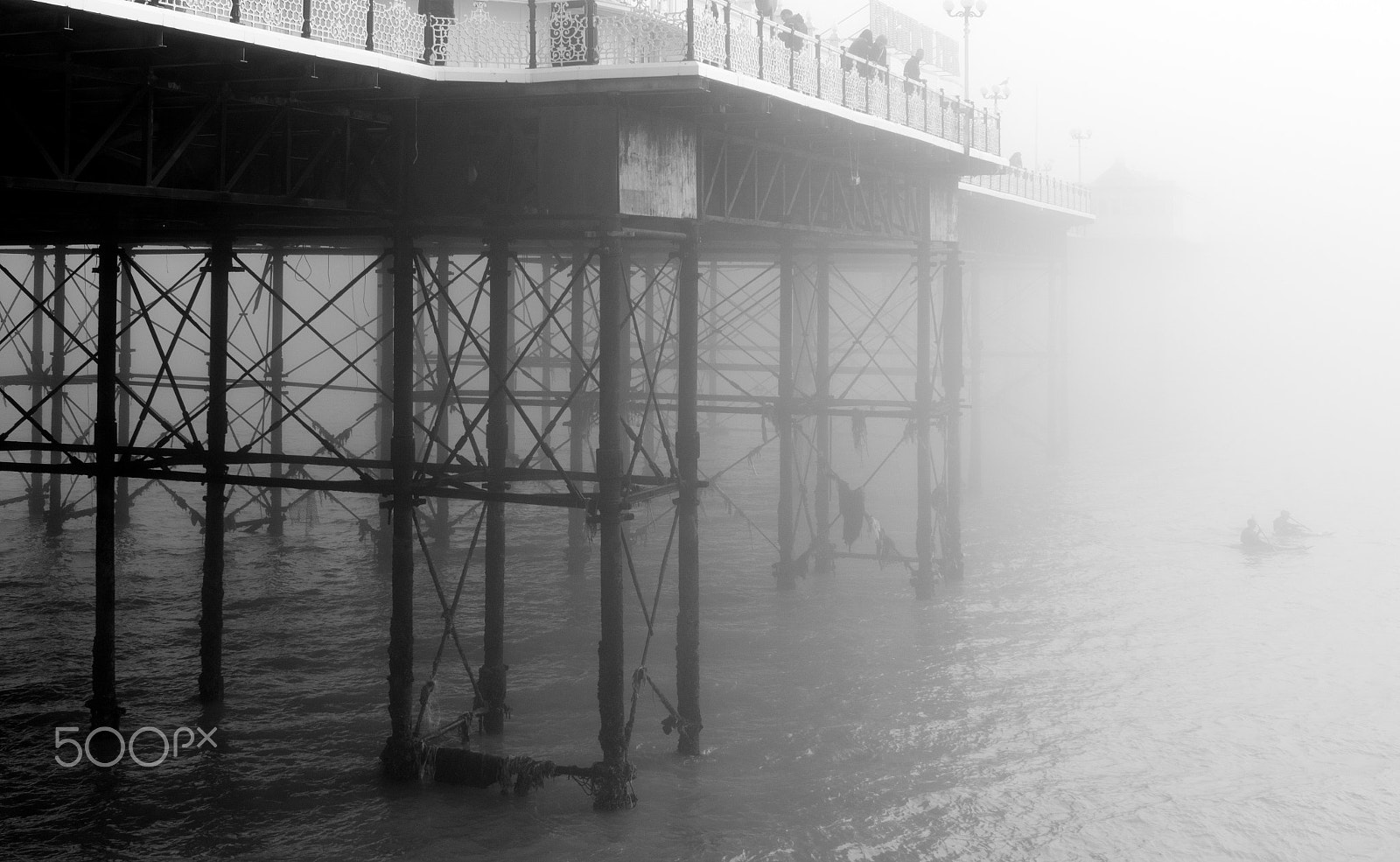 Canon EF-S 24mm F2.8 STM sample photo. Misty pier photography