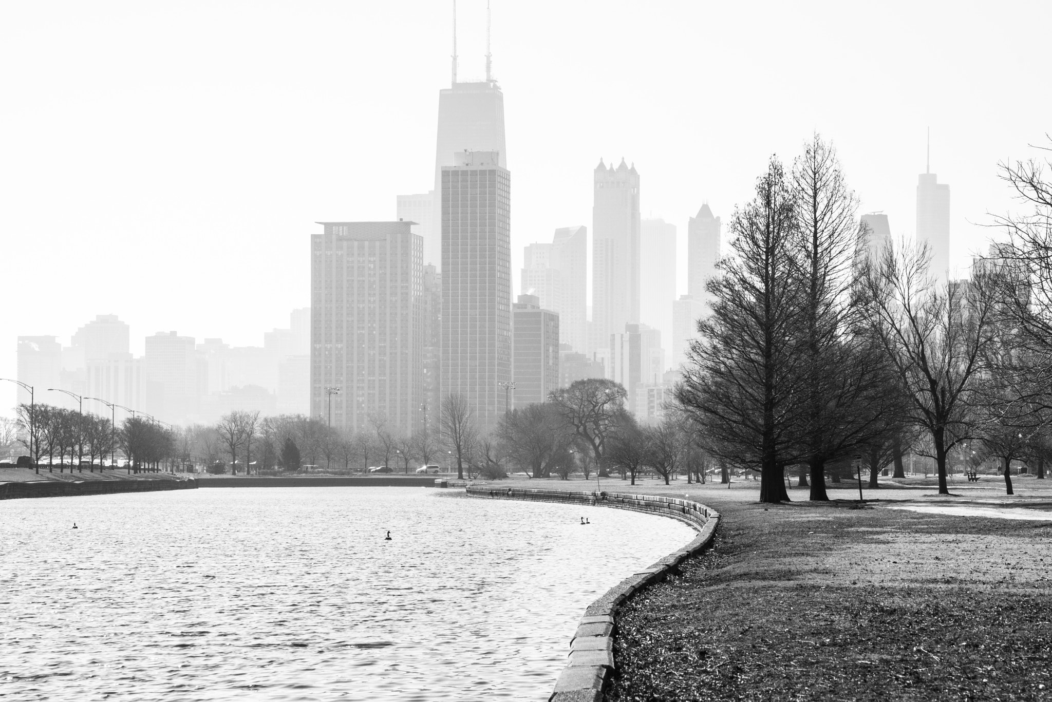 Sony a7R sample photo. Smog over chicago photography