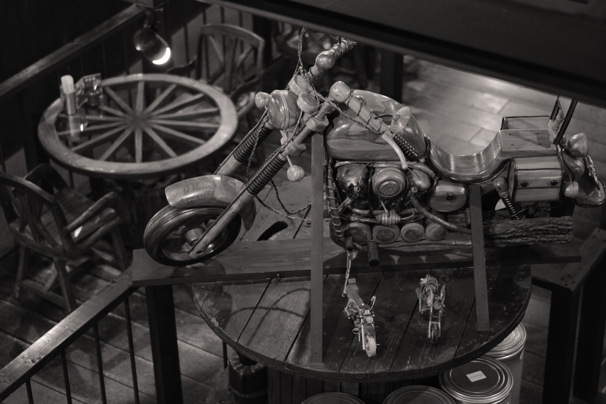 Sony a6000 + Sony Sonnar T* FE 55mm F1.8 ZA sample photo. Wood bike photography