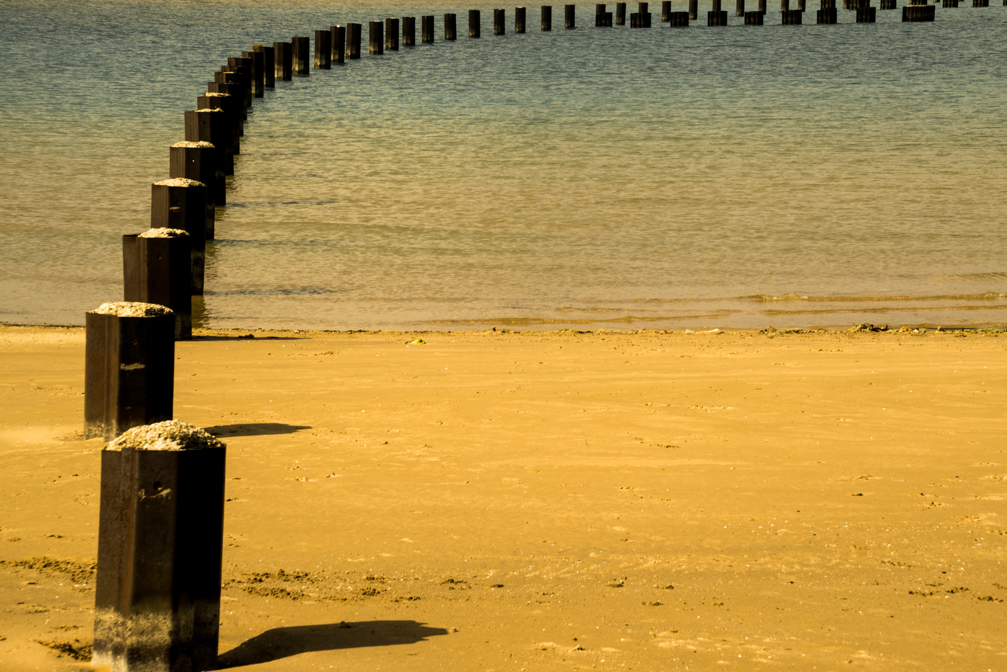 Sony a7R sample photo. Pillars in water photography