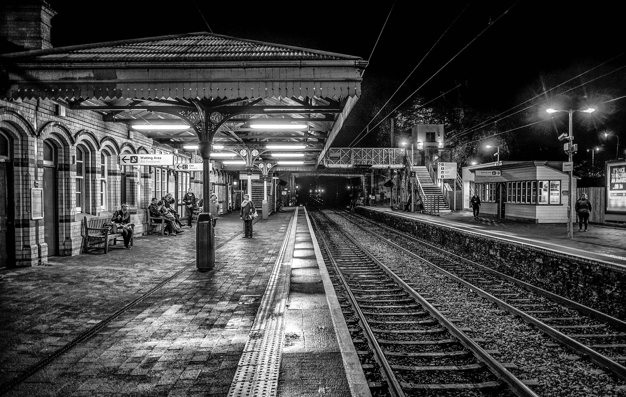 Fujifilm X-Pro1 + Fujifilm XF 18mm F2 R sample photo. Malahide train station final print photography
