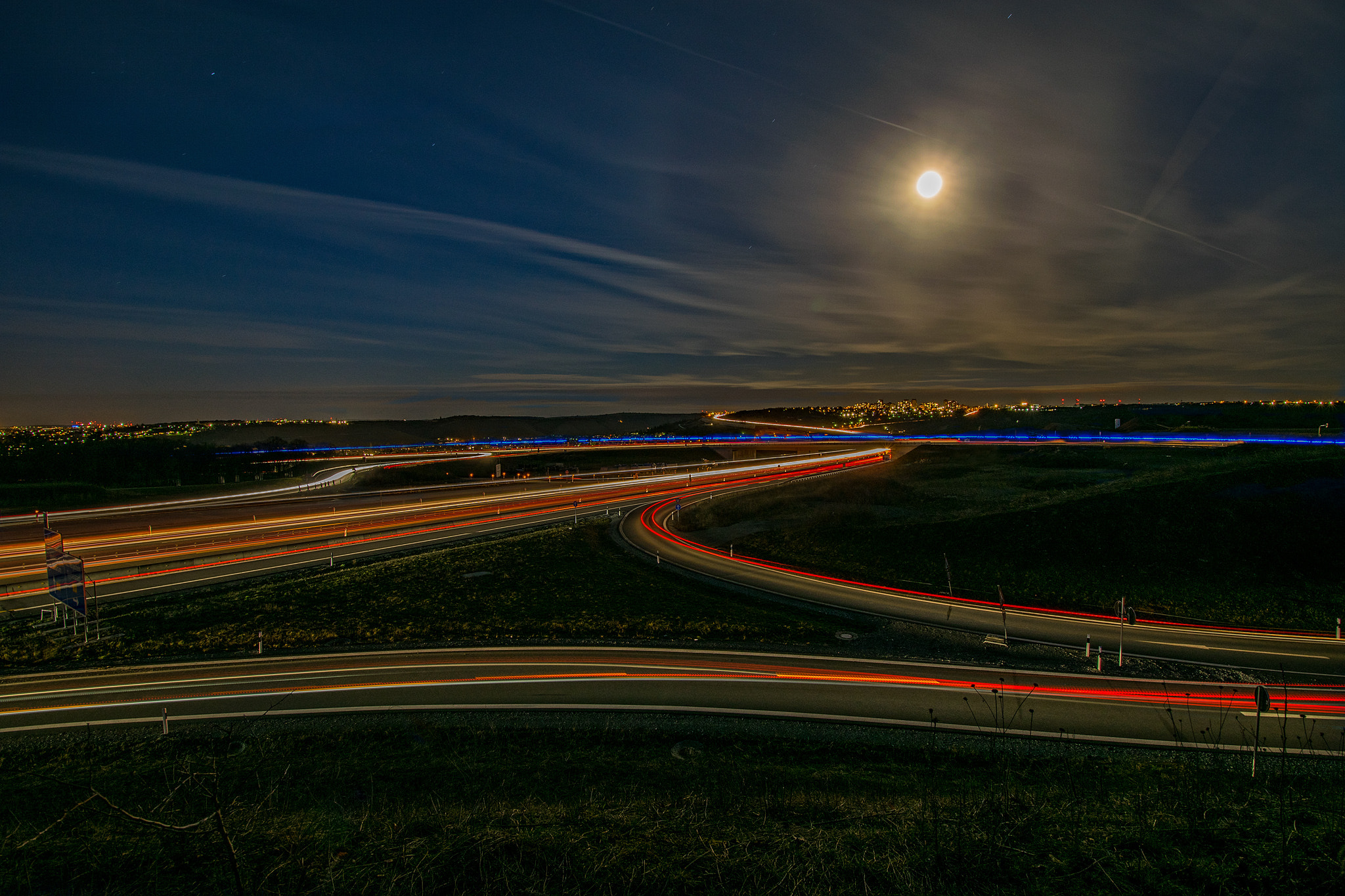 Nikon D3300 + Nikon AF-S DX Nikkor 10-24mm F3-5-4.5G ED sample photo. Long exposure from the german highway a3 / near würzburg photography