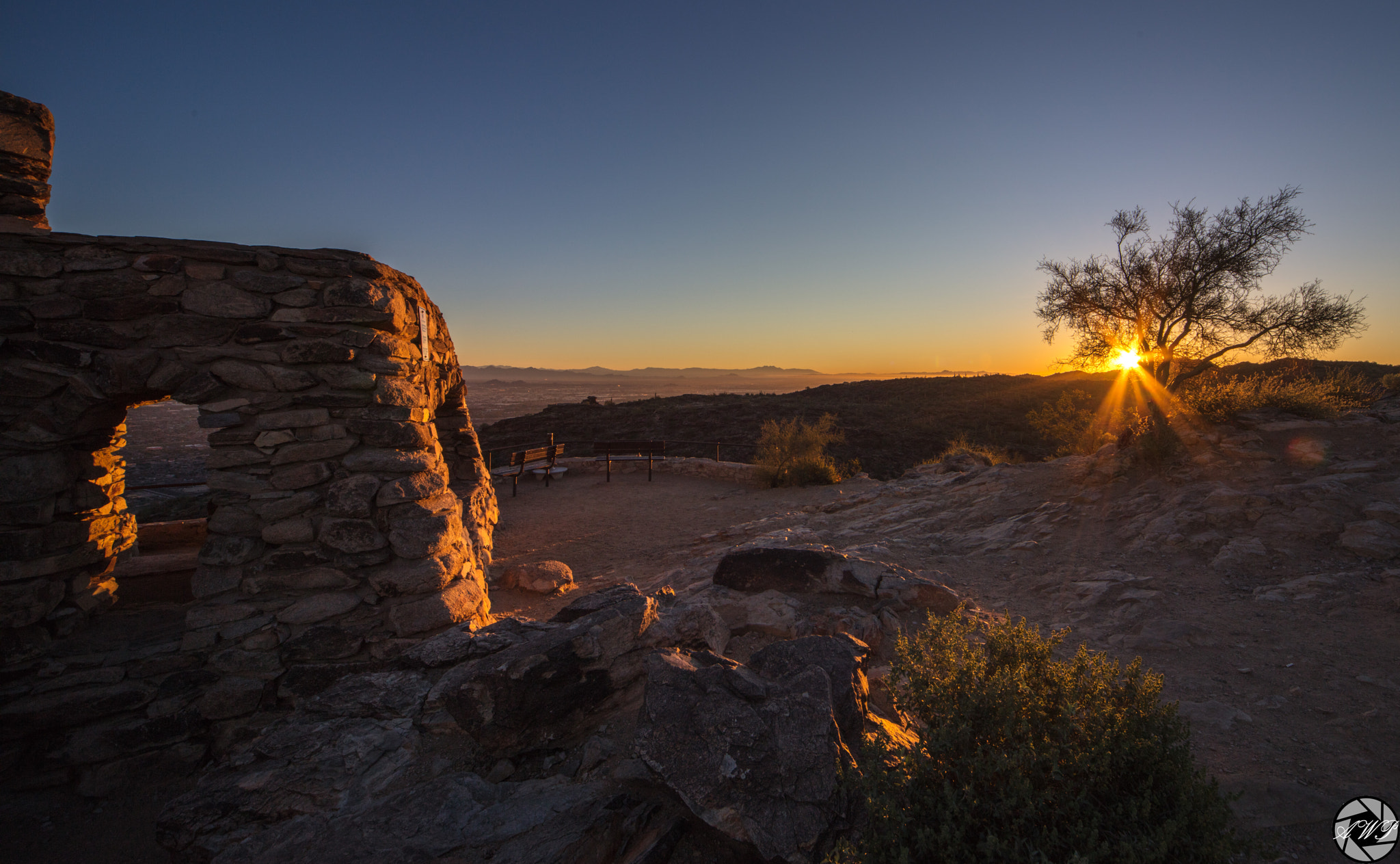Canon EOS 5DS + Sigma 12-24mm F4.5-5.6 EX DG Aspherical HSM sample photo. Sunrise over south mountain park, phoenix arizona. ... photography