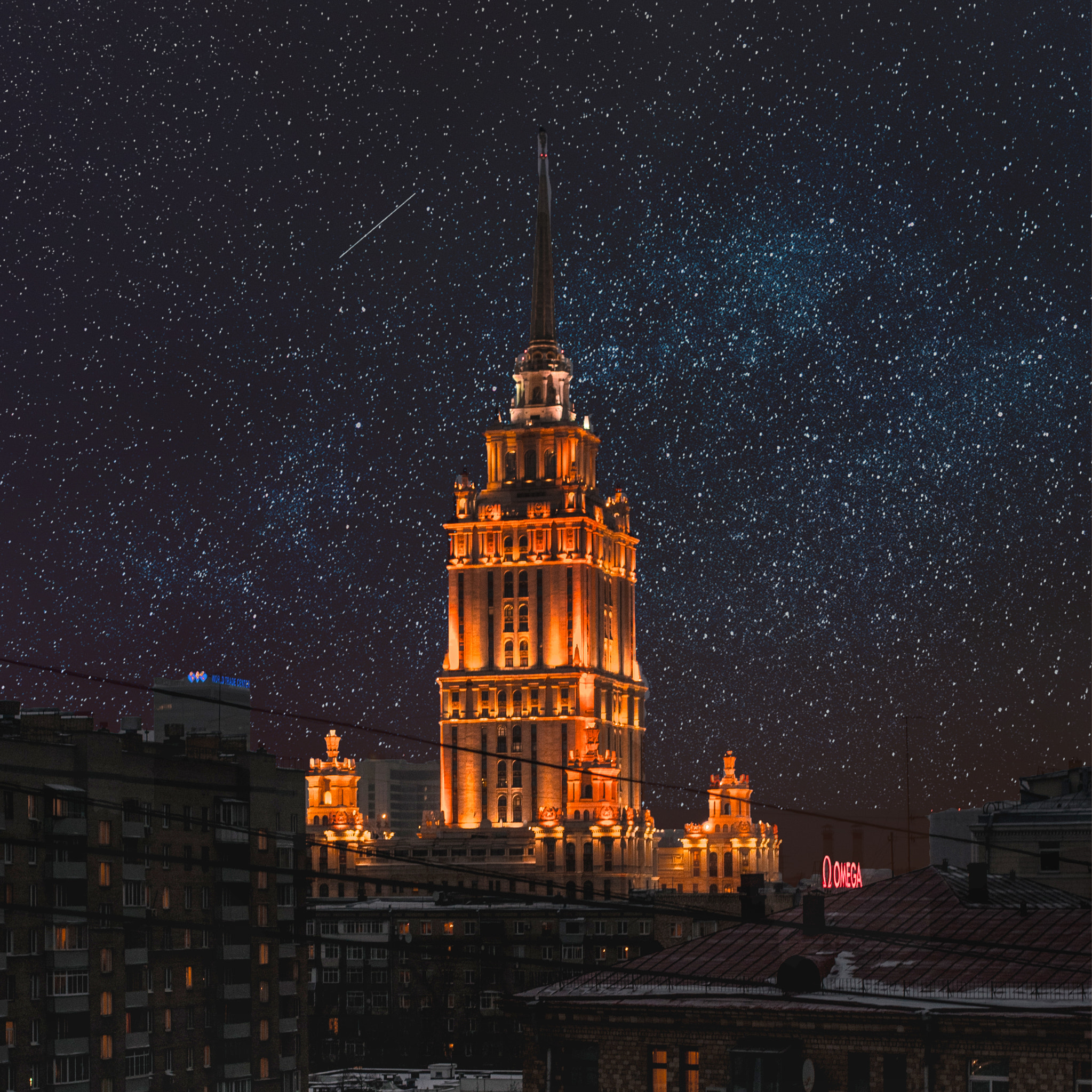 Nikon D750 + Sigma 50mm F1.4 EX DG HSM sample photo. Moscow views at night photography